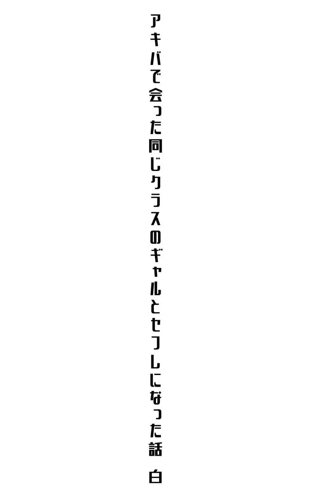 アキバで会った同じクラスのギャルとセフレになった話 -白・黒 統合版 3ページ