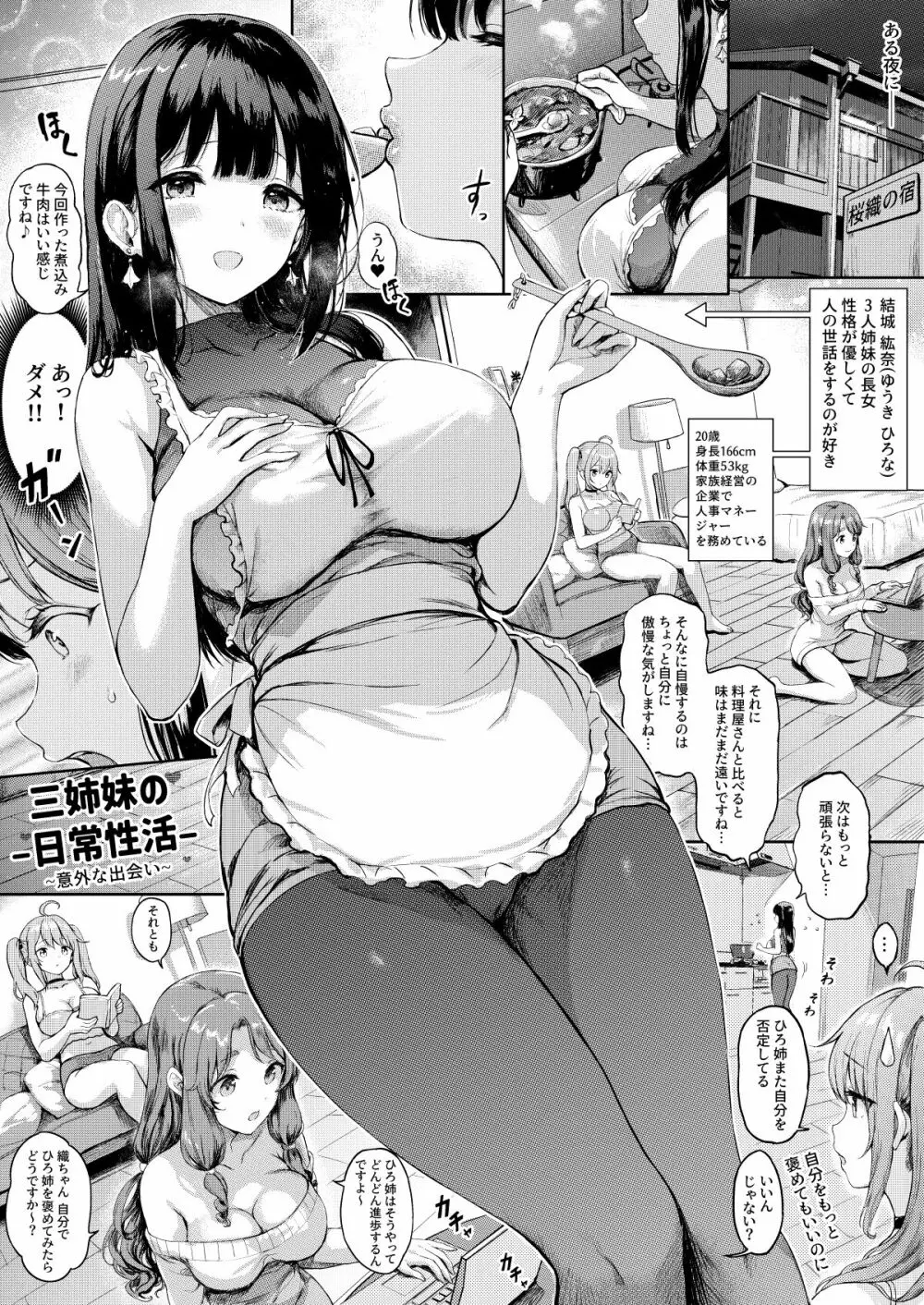 三姉妹漫画ep1 2ページ