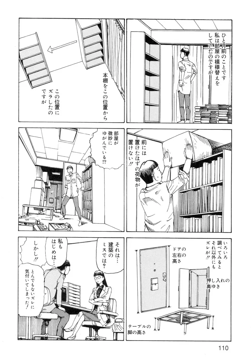 穴、文字、血液などが現れる漫画 112ページ