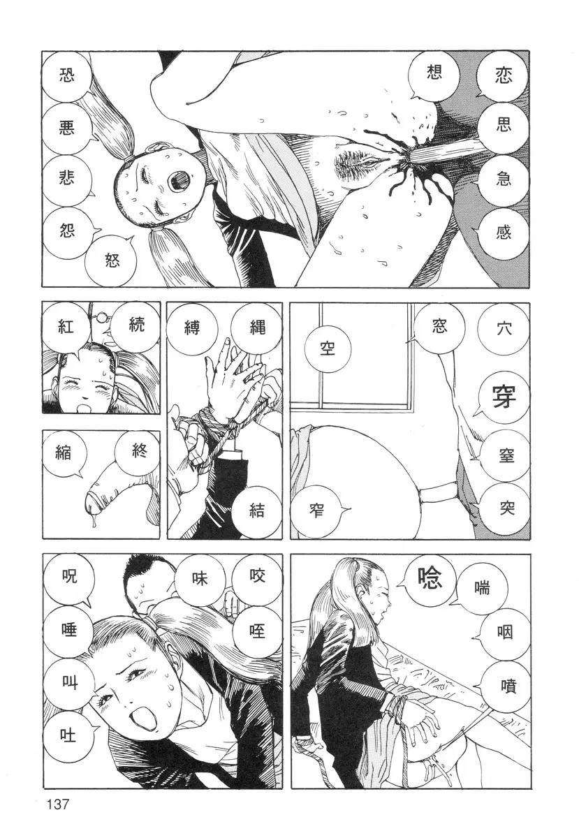 穴、文字、血液などが現れる漫画 139ページ