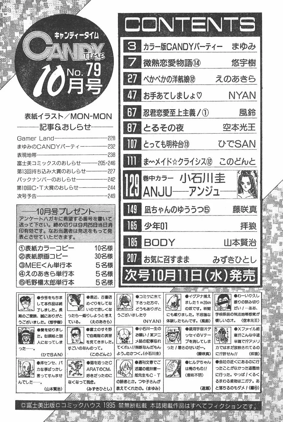 キャンディータイム 1995年10月号 246ページ