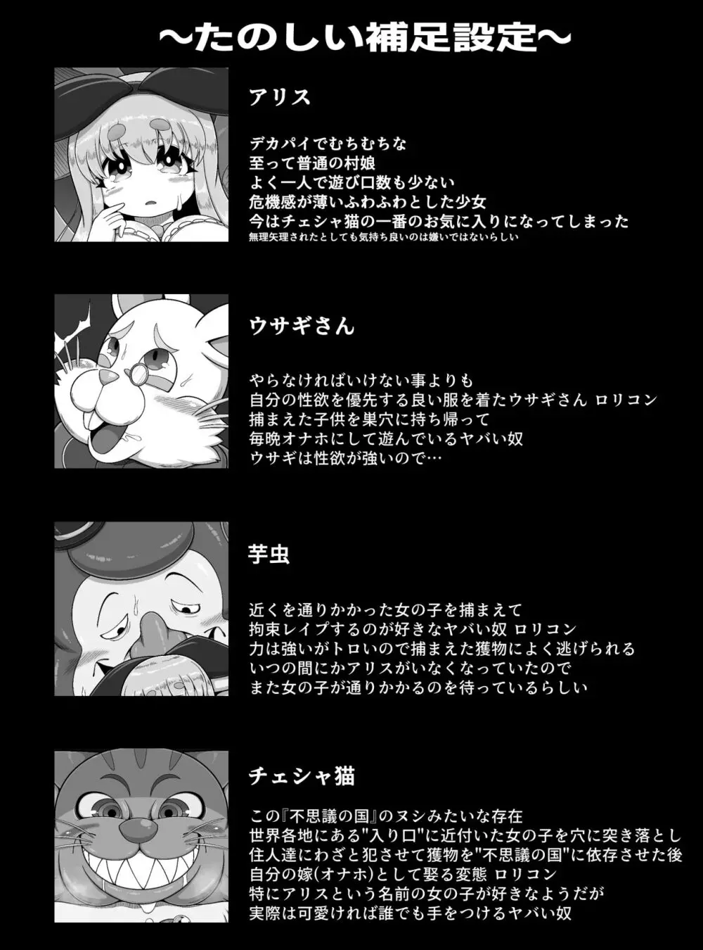 不思議の国でアリスが犯されるだけの漫画 31ページ