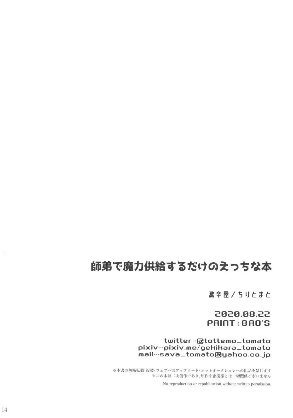 師匠と弟子で魔力供給するだけのエッチな本 14ページ