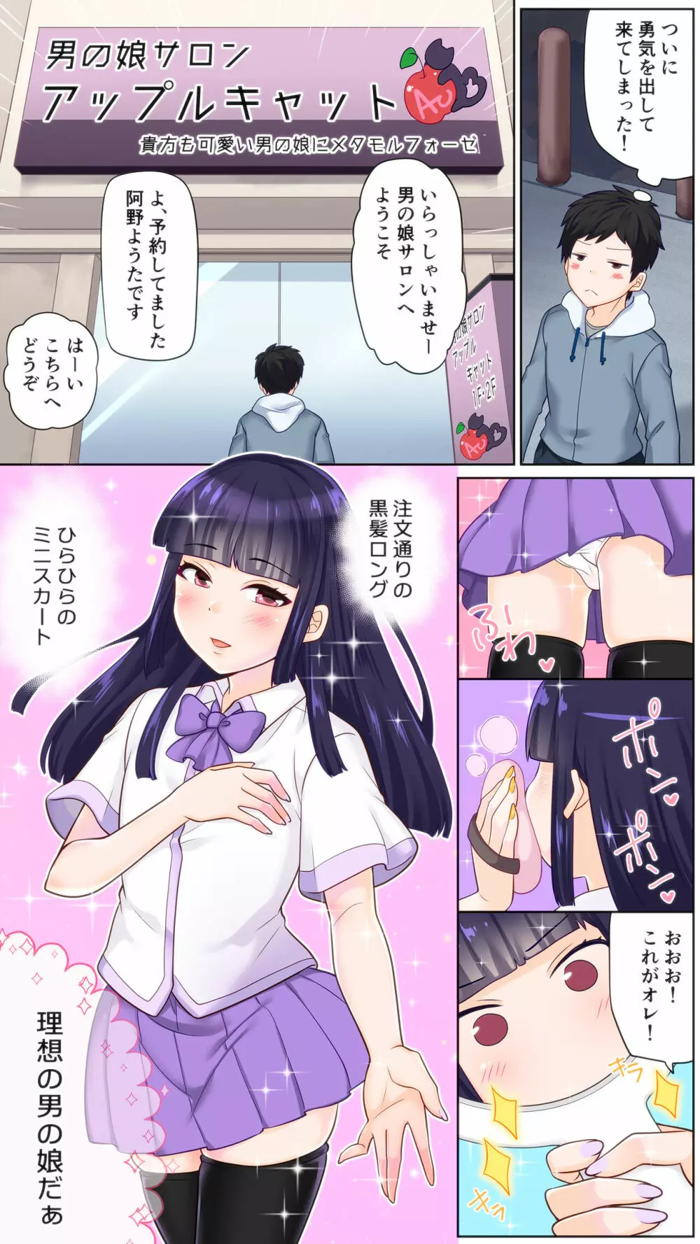 はじめての男の娘サロンで乳首開発されました 2ページ