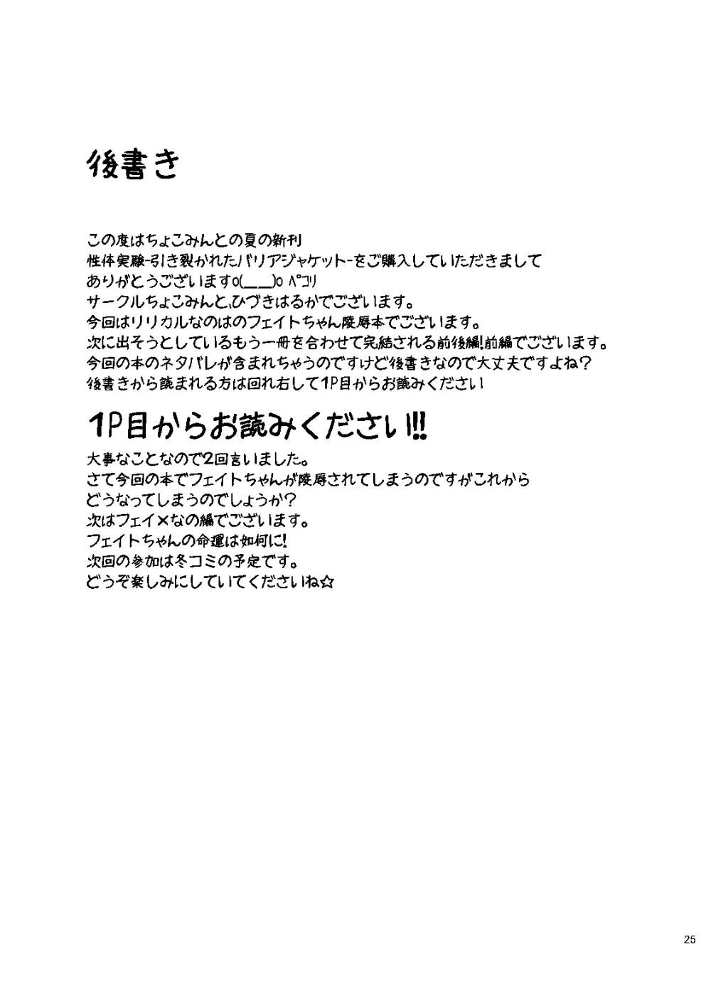 性体実験～引き裂かれたバリアジャケット～ 24ページ