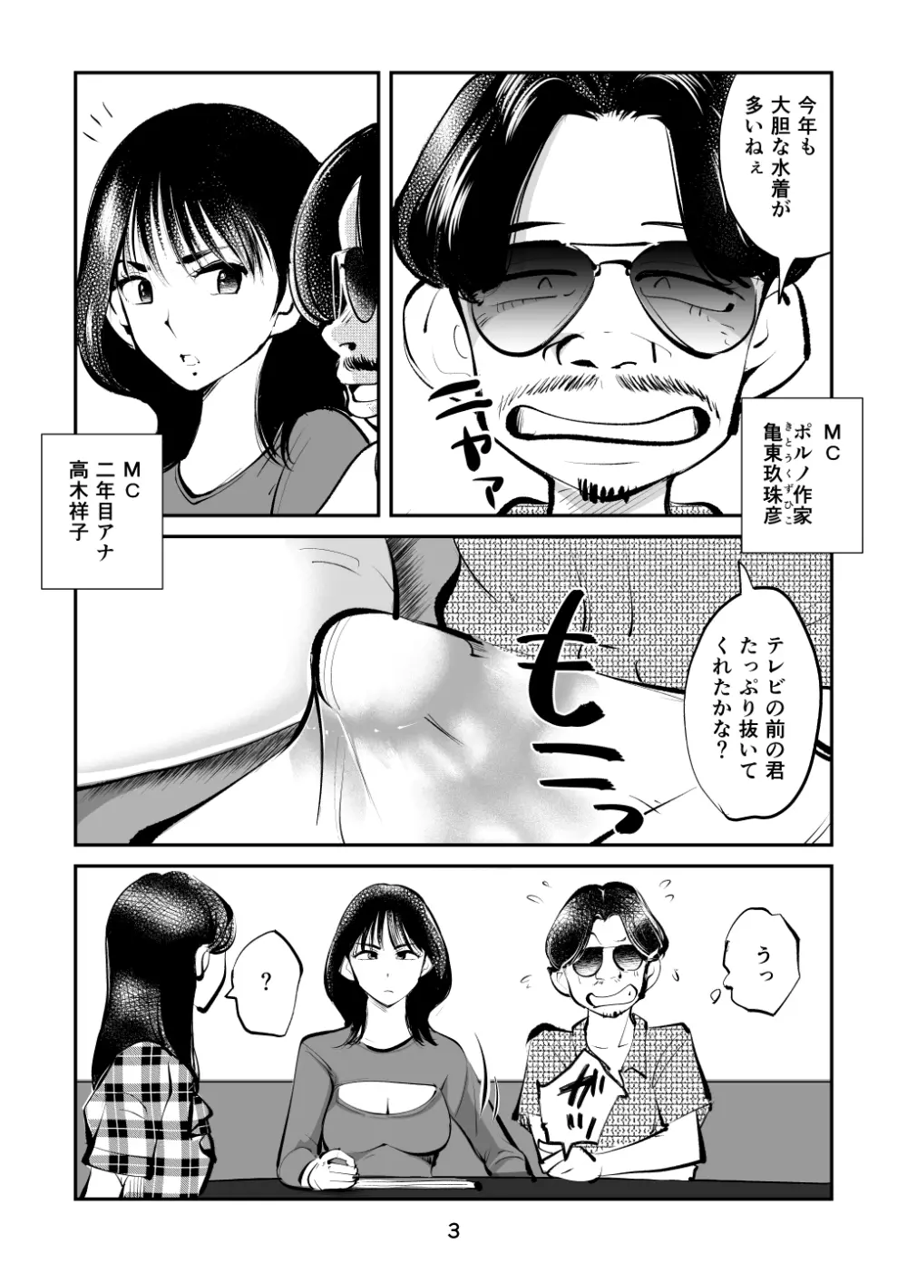 金玉を潰した女子アナ 3ページ