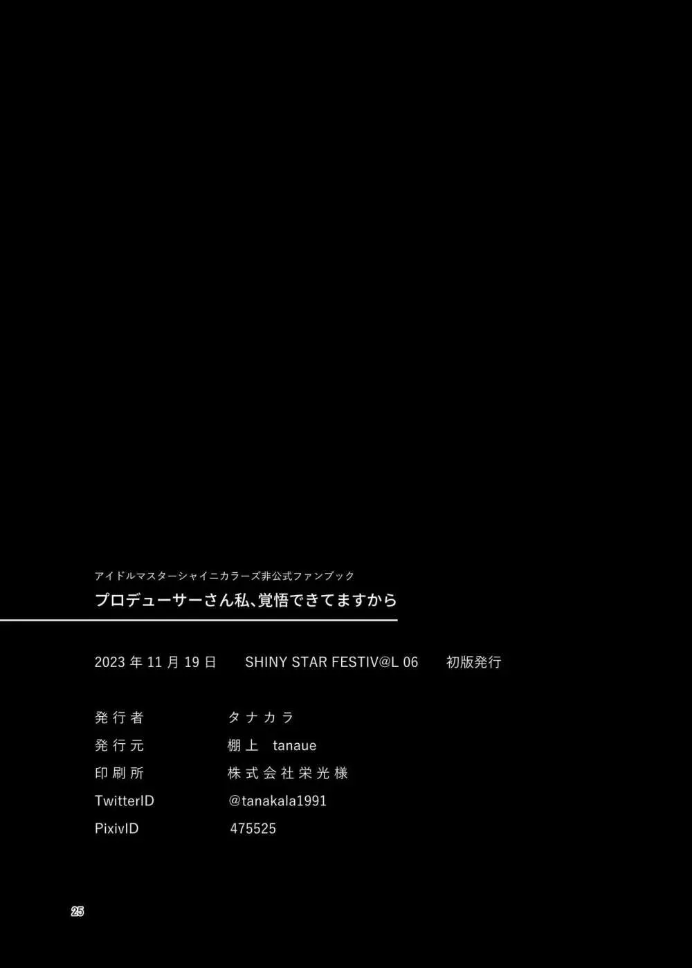 プロデューサーさん私、覚悟できてますから 22ページ