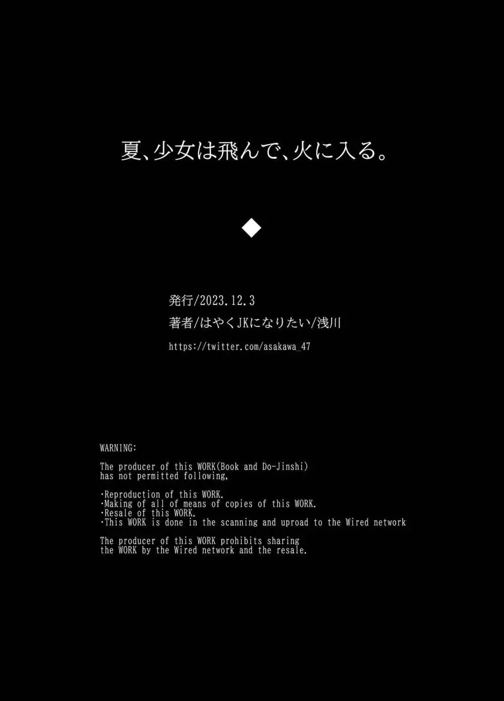 夏、少女は飛んで、火に入る。 62ページ