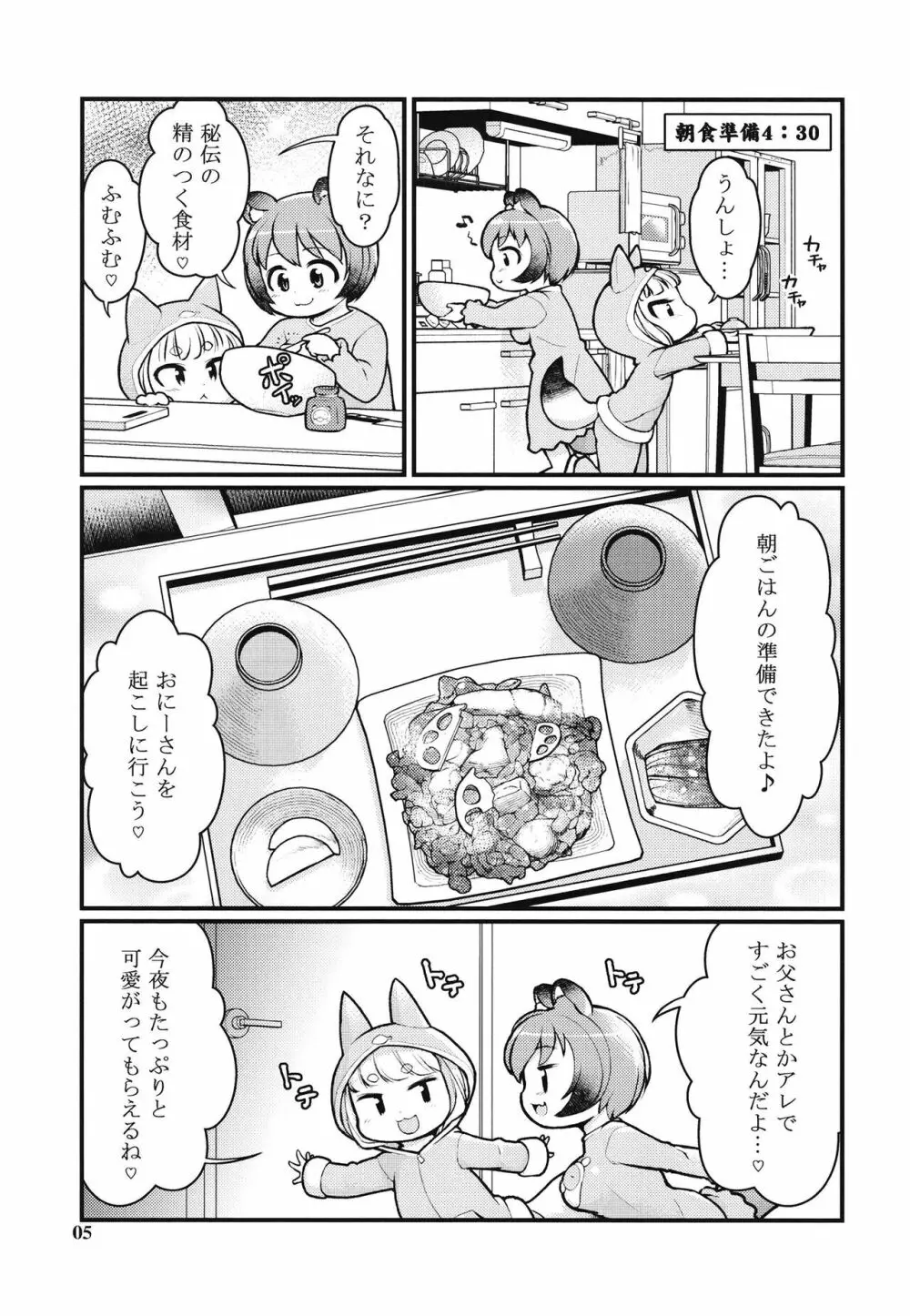 ケモミミモーニングるーてぃん2 4ページ