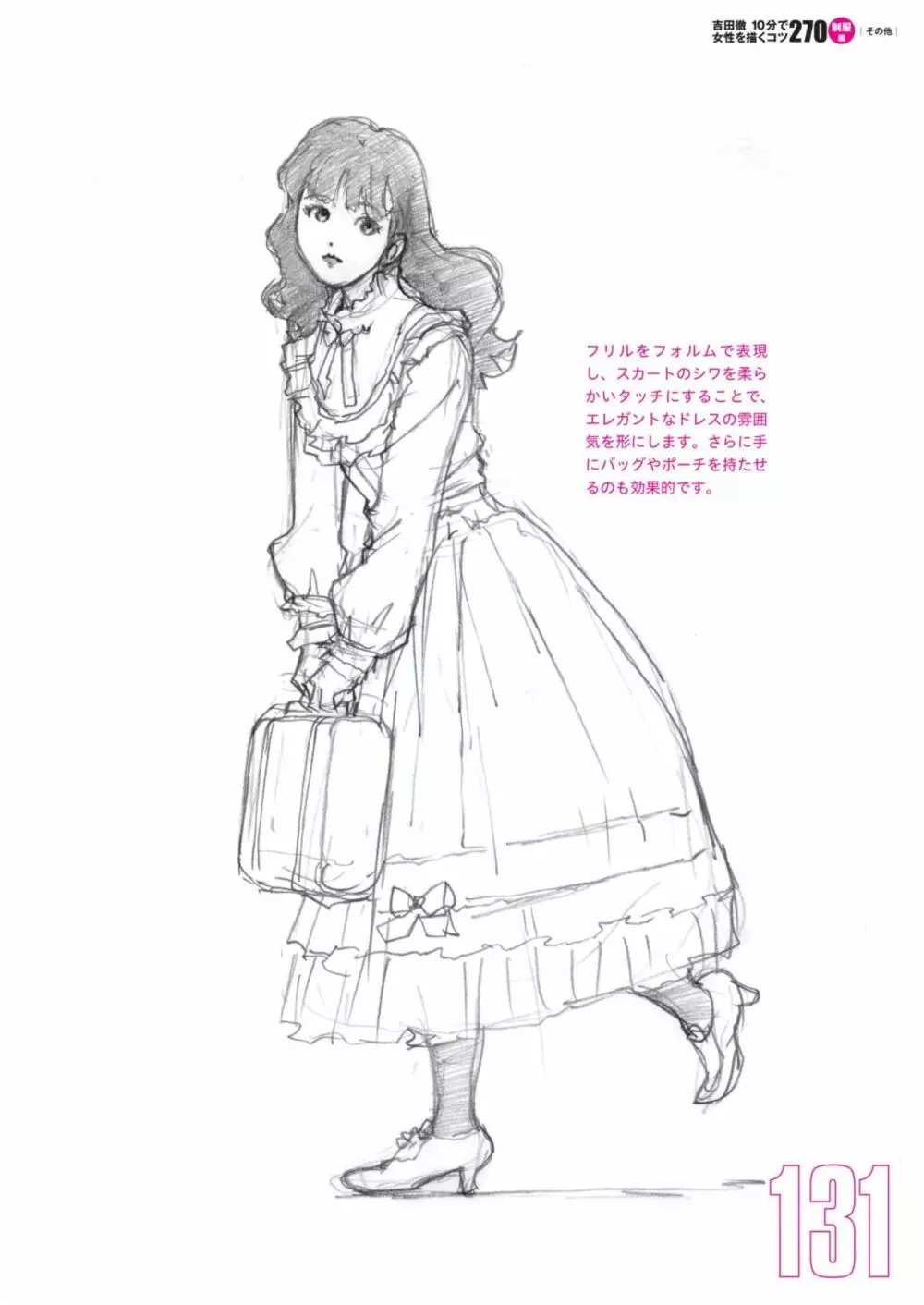 吉田徹10分で女性を描くコツ270 制服編 133ページ