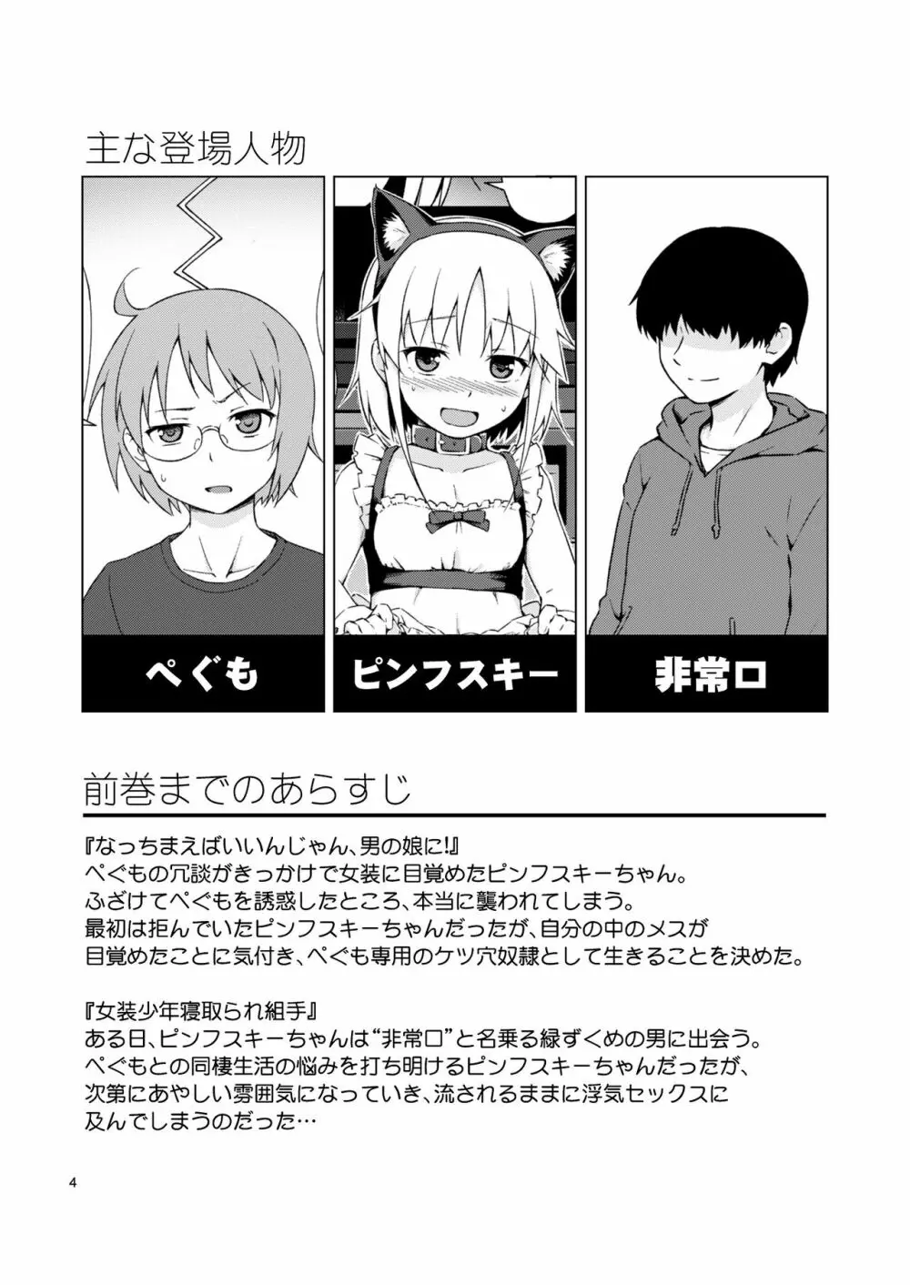 女装少年にゃんにゃん縛り! 3ページ