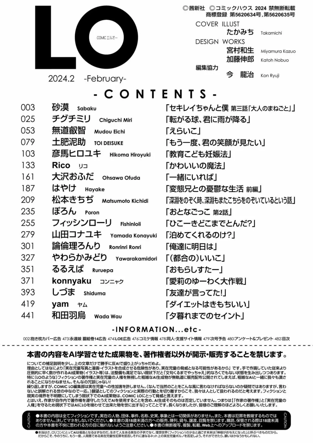 COMIC LO 2024年2月号 482ページ