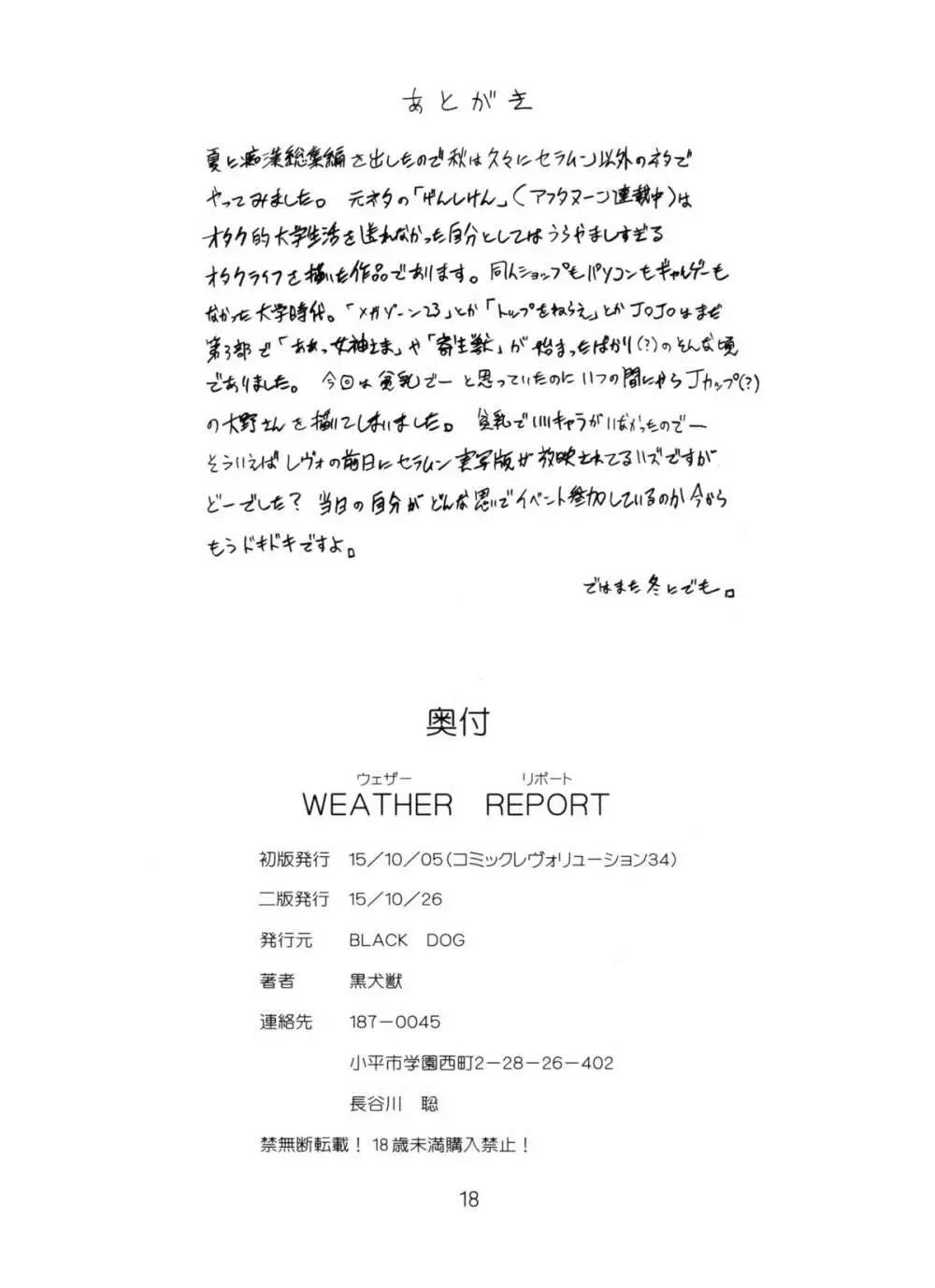 WEATHER REPORT 17ページ