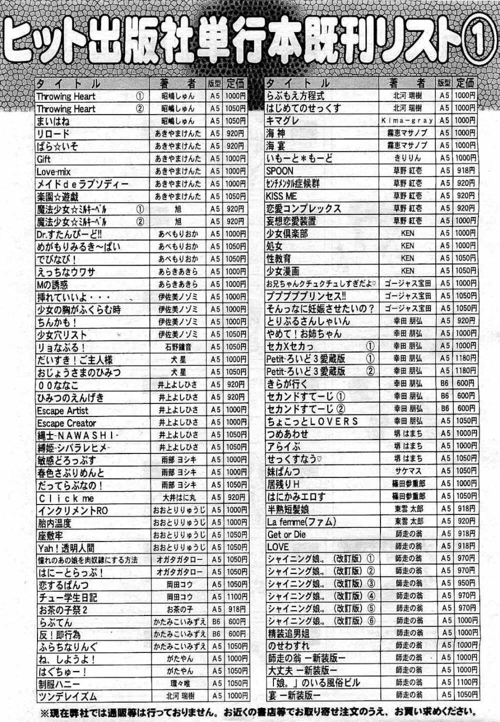 COMIC 阿吽 2011年01月号 516ページ