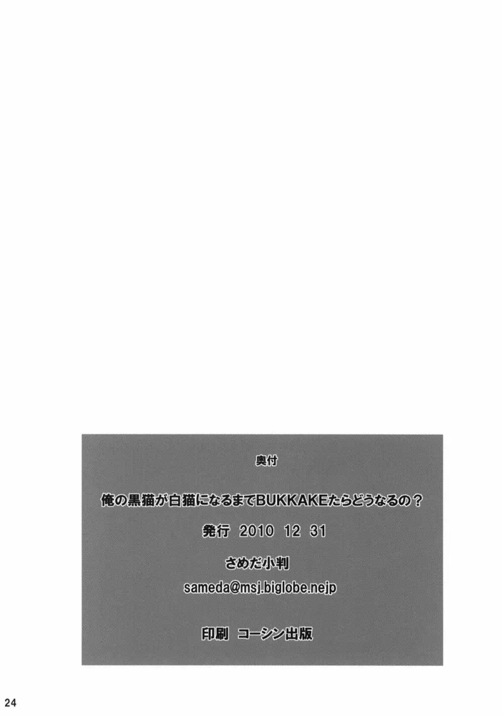俺の黒猫マジ白猫になるまでBUKKAKEたらどうなるの？ 25ページ