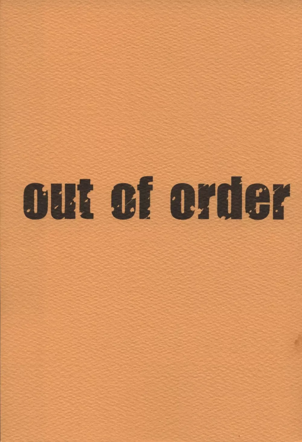 out of order