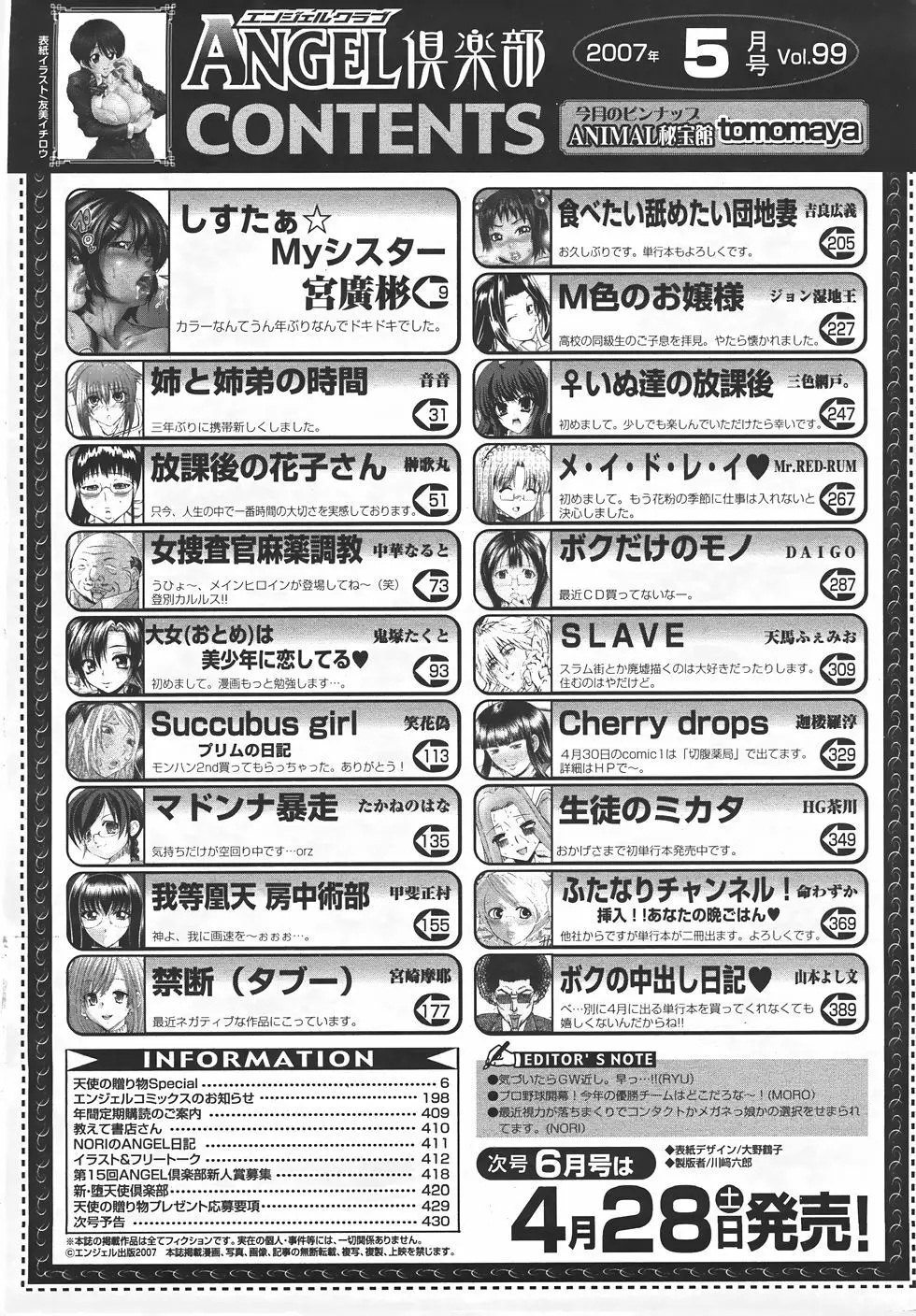 ANGEL 倶楽部 2007年5月号 428ページ