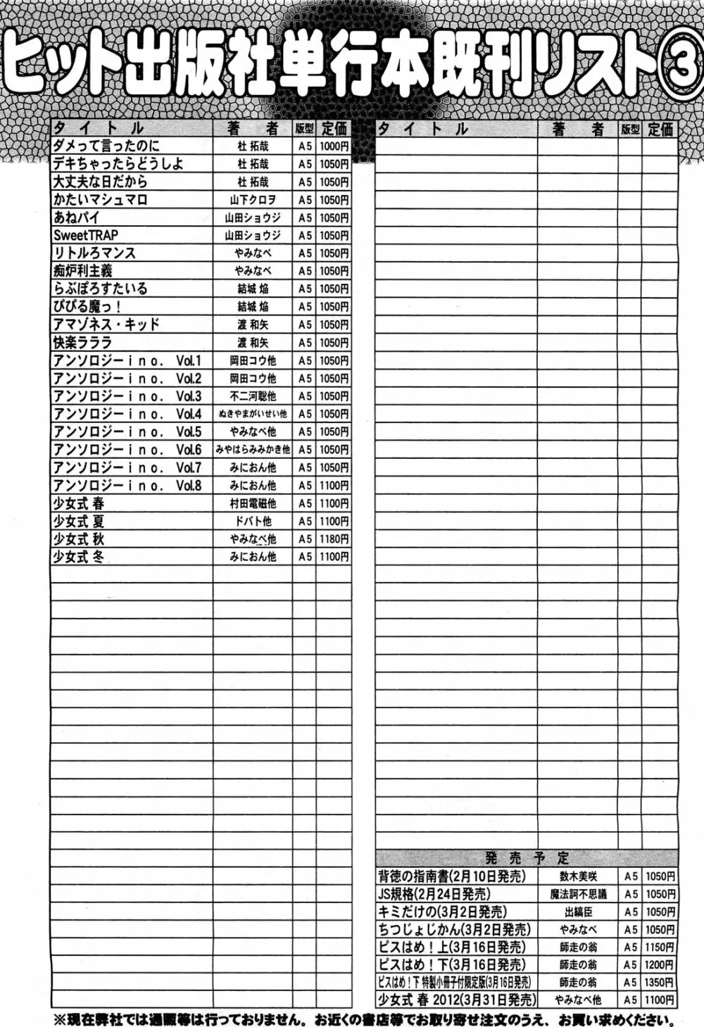 COMIC 阿吽 2012年3月号 571ページ