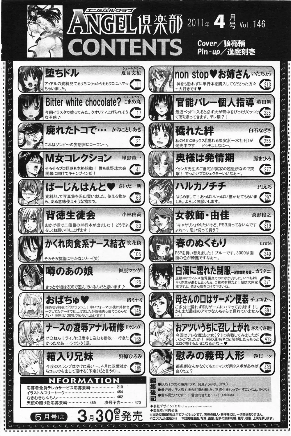 ANGEL 倶楽部 2011年4月号 465ページ