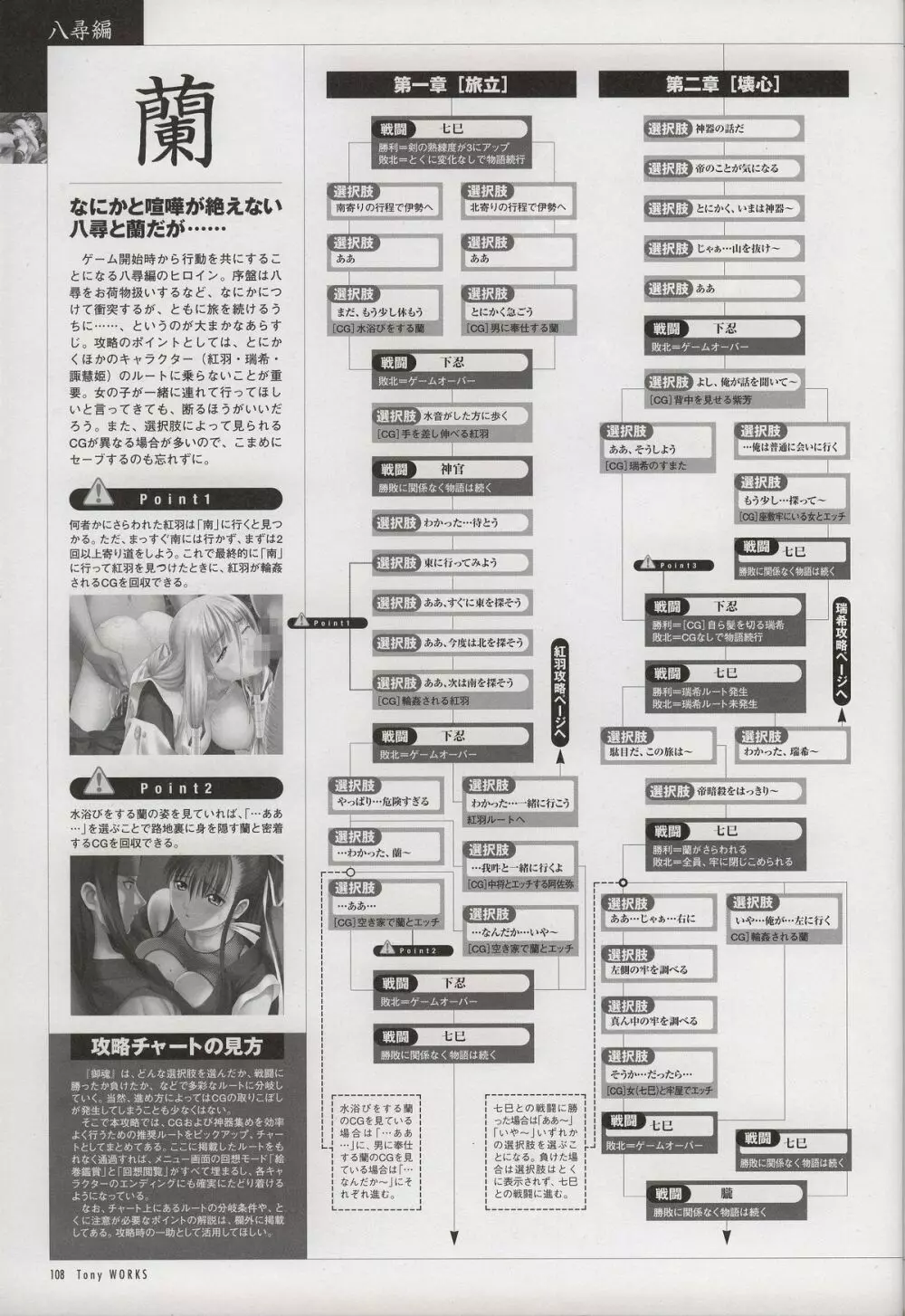 Tony WORKS 御魂～忍～／ARCANA～光と闇のエクスタシス～二作品原画集 113ページ