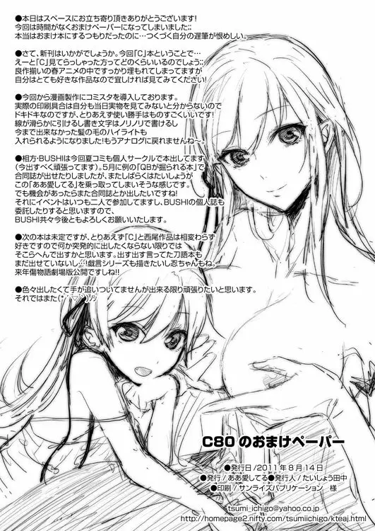 C80 no Omake Paper 4ページ