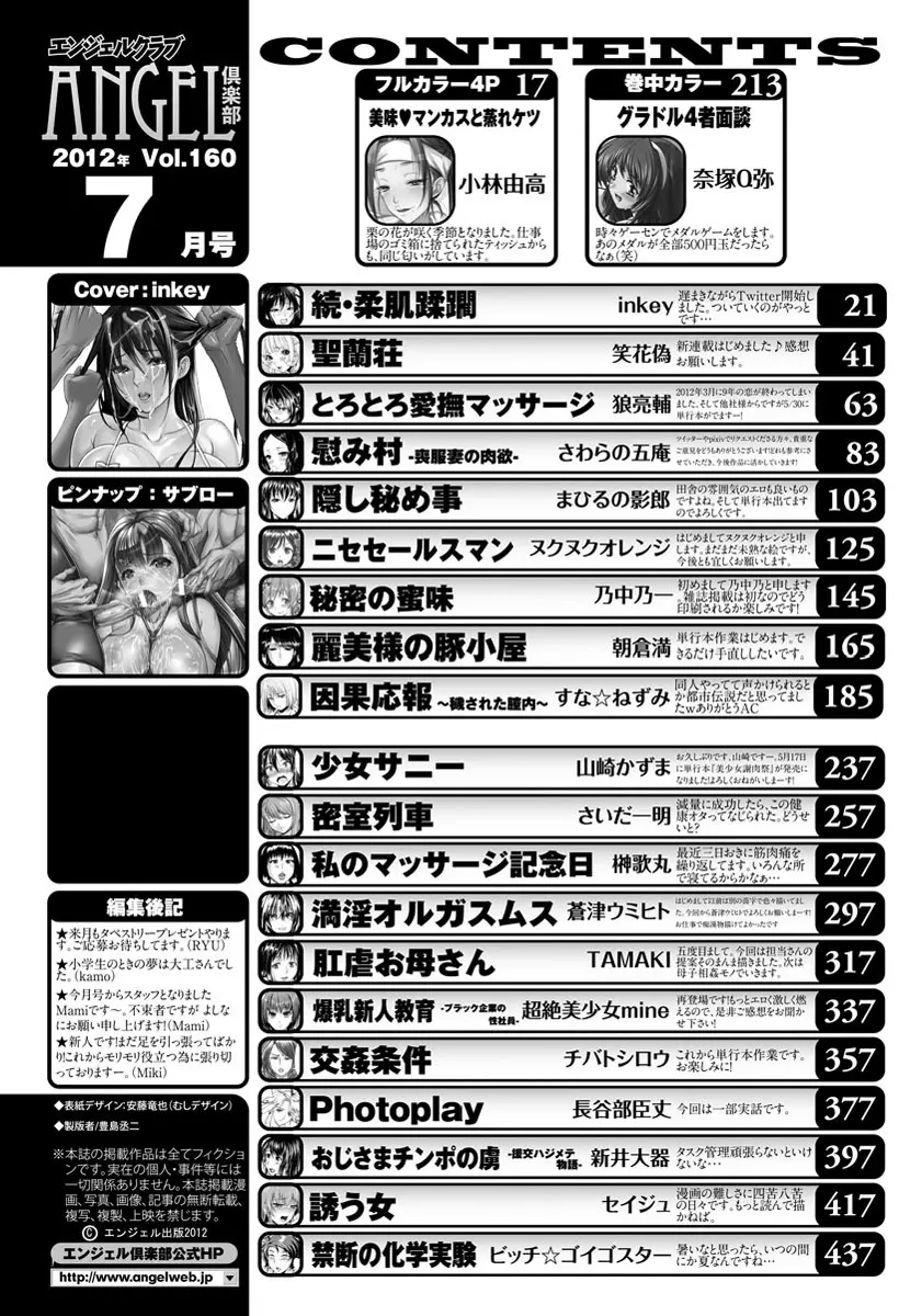 ANGEL 倶楽部 2012年7月号 440ページ