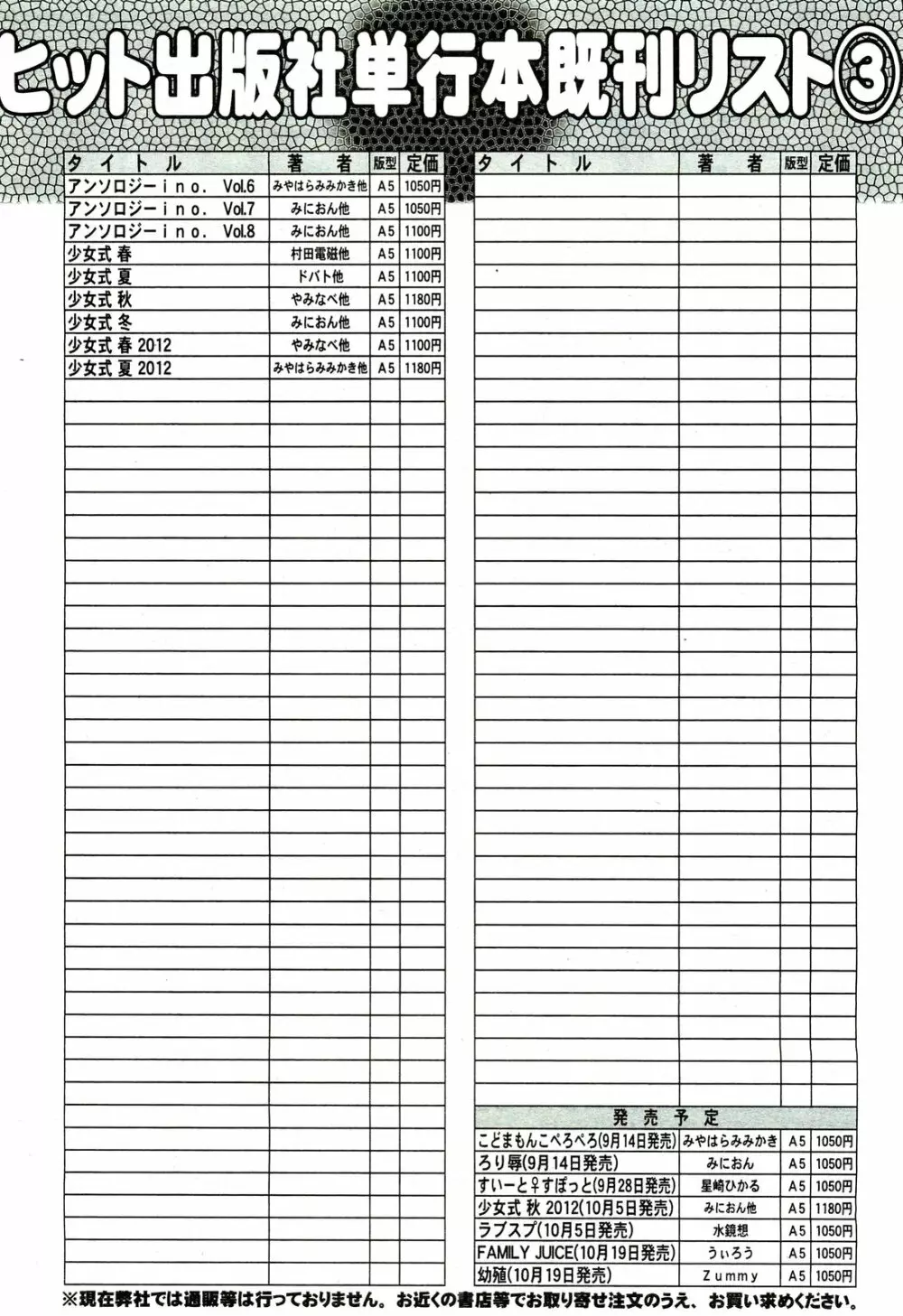 COMIC 阿吽 2012年10月号 501ページ