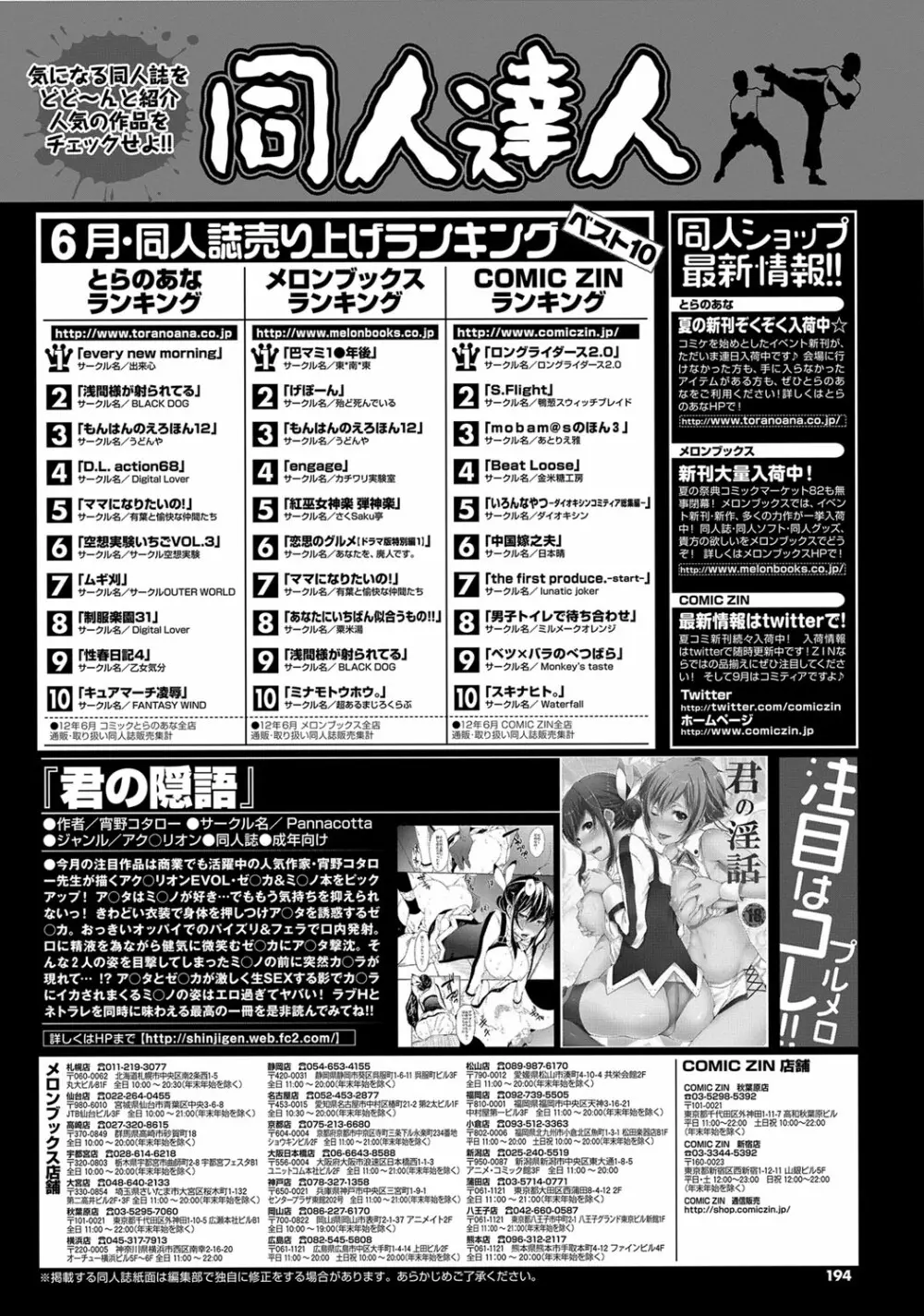 COMIC プルメロ 2012年10月号 187ページ