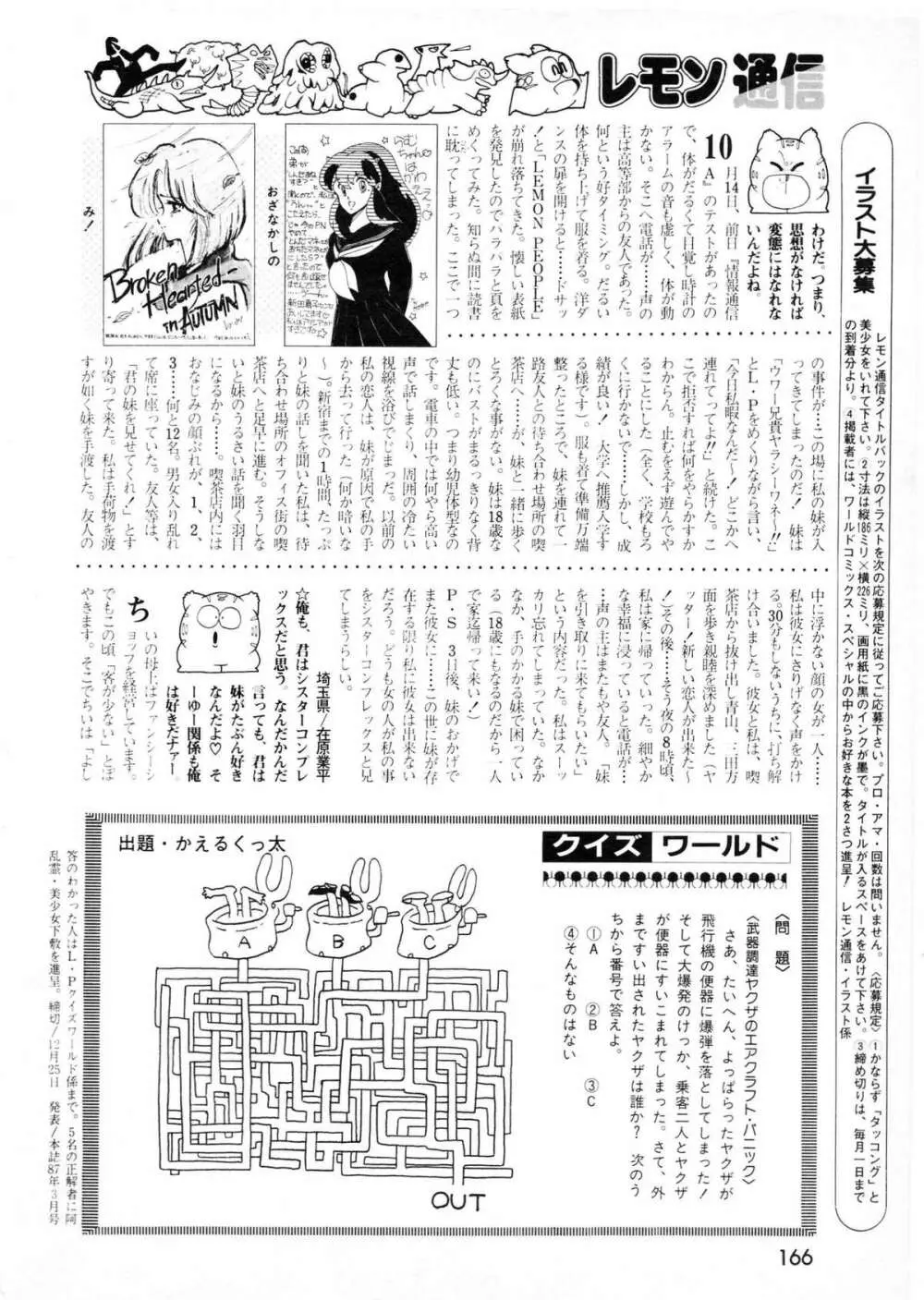 レモンピープル 1987年1月号 Vol.67 164ページ