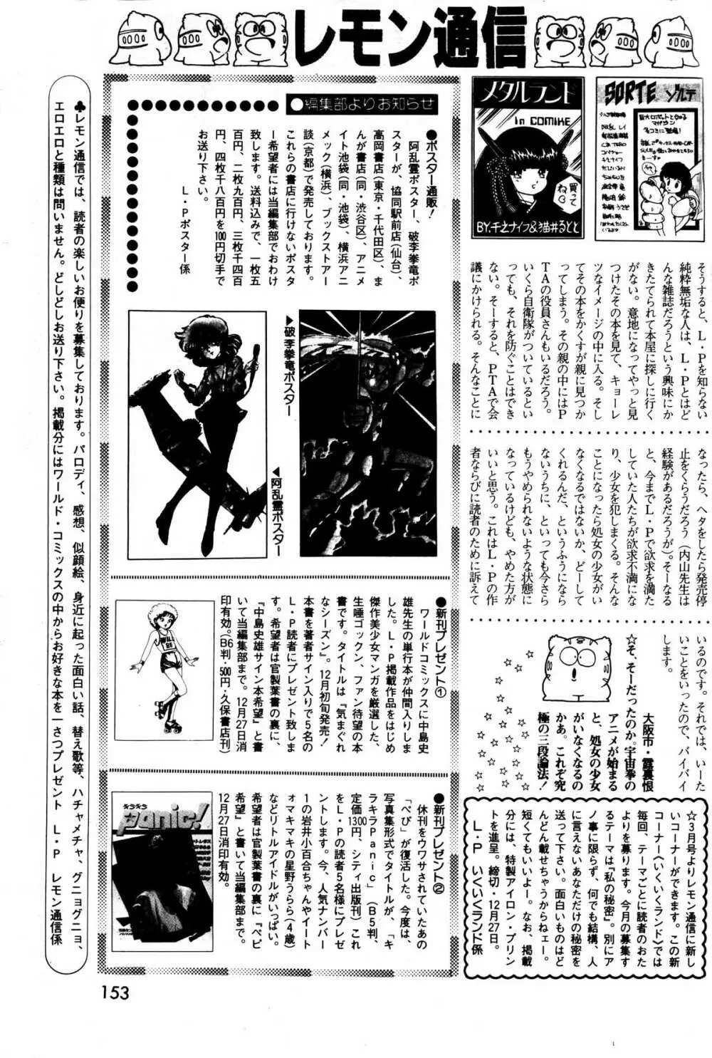 レモンピープル 1984年1月号 Vol.24 71ページ