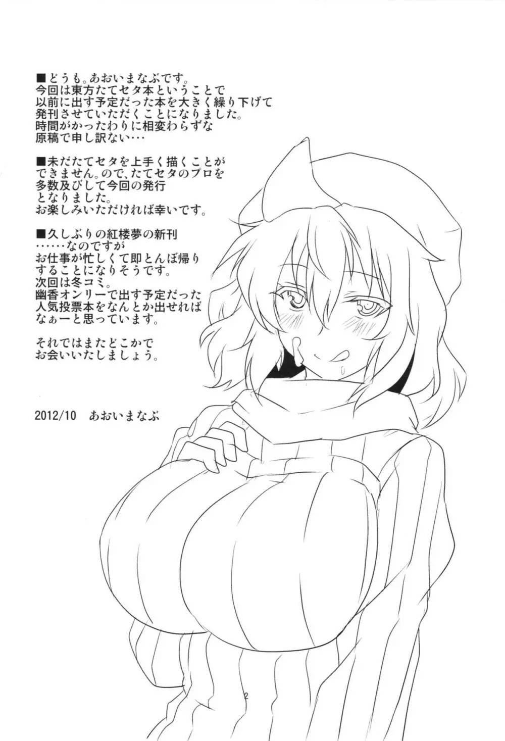 東方たてセタおねえさん 4ページ