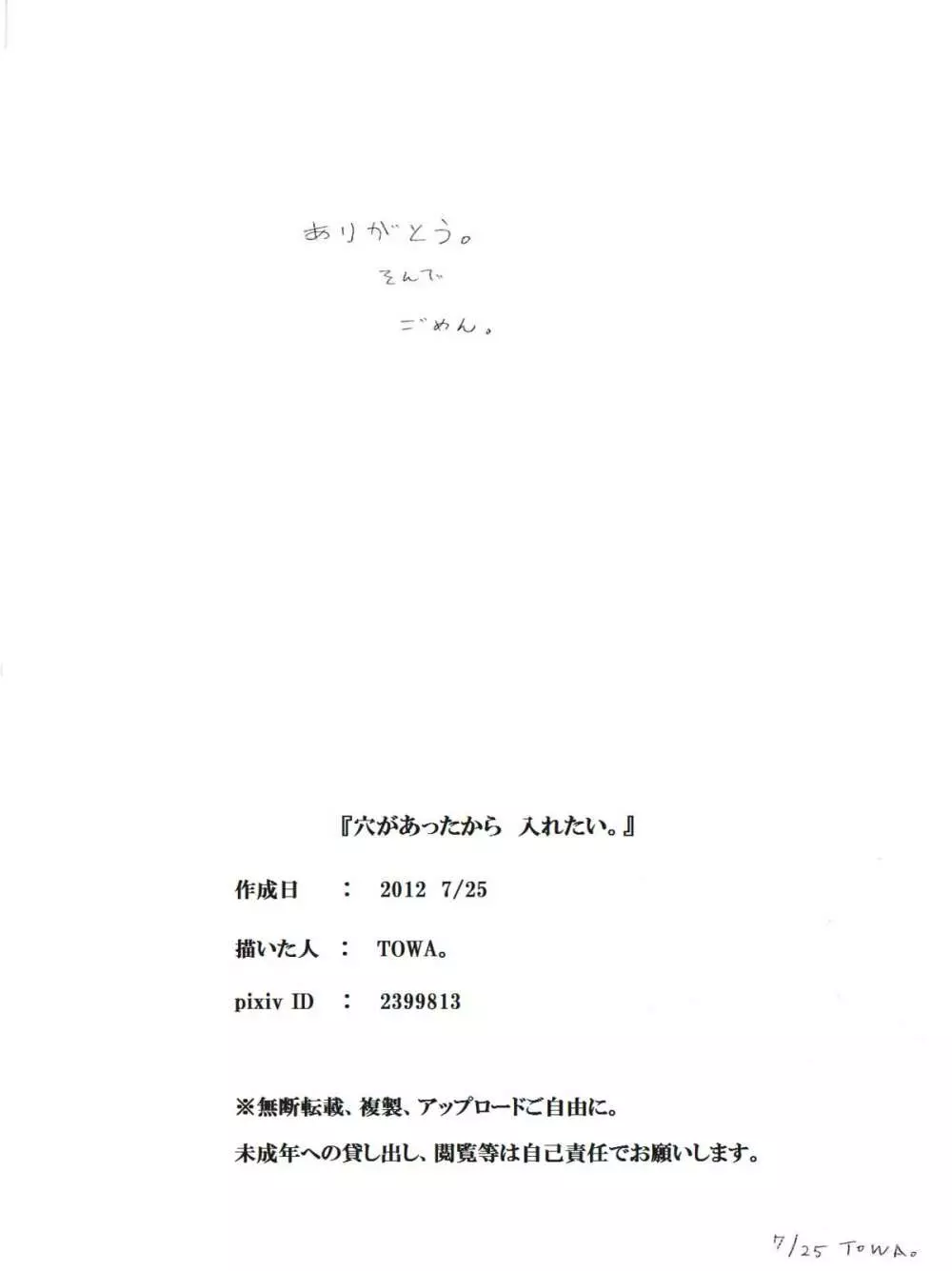 穴があったから入れたい。 20ページ