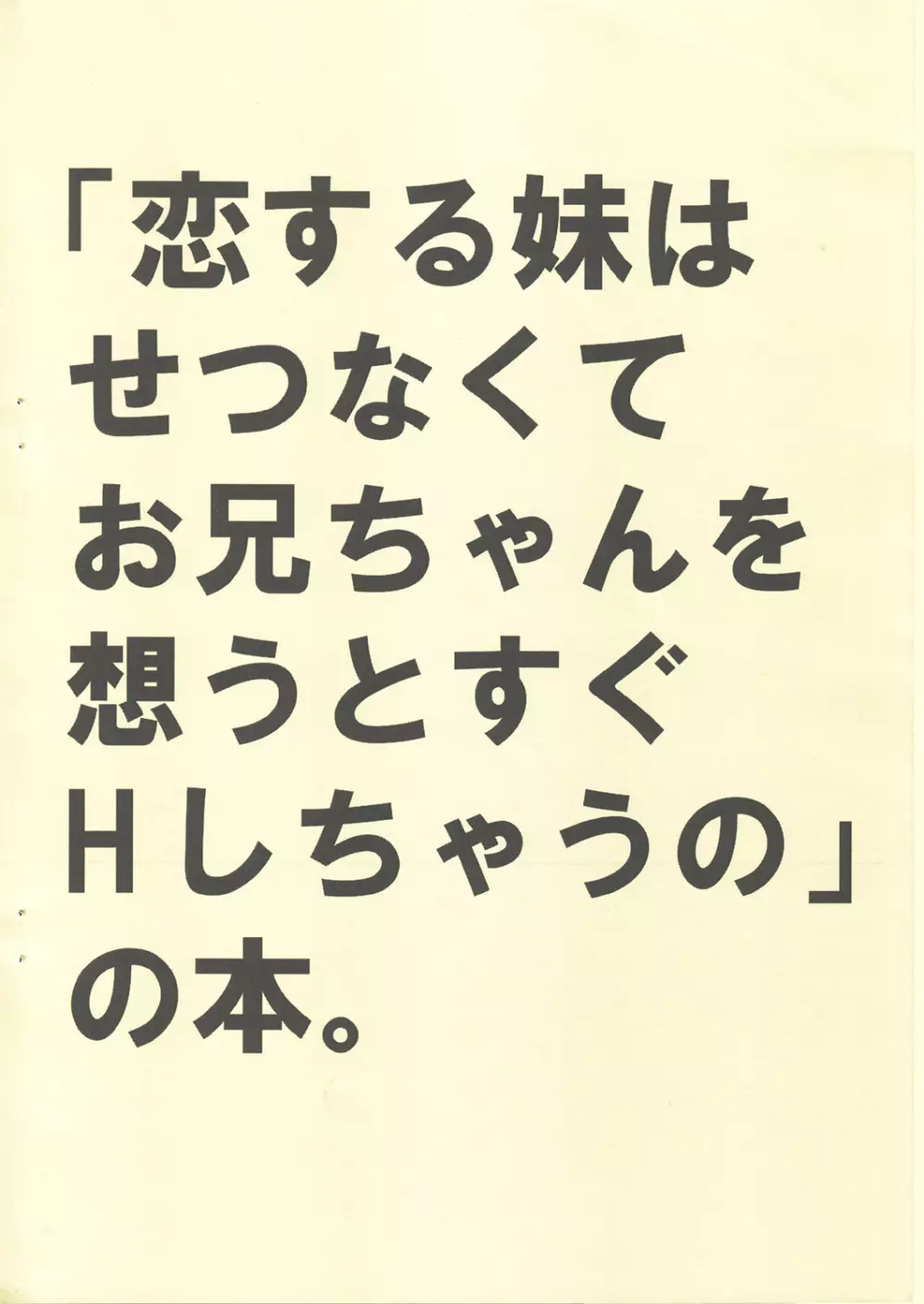 ｢恋する妹はせつなくてお兄ちゃんを想うとすぐHしちゃうの｣の本 14ページ