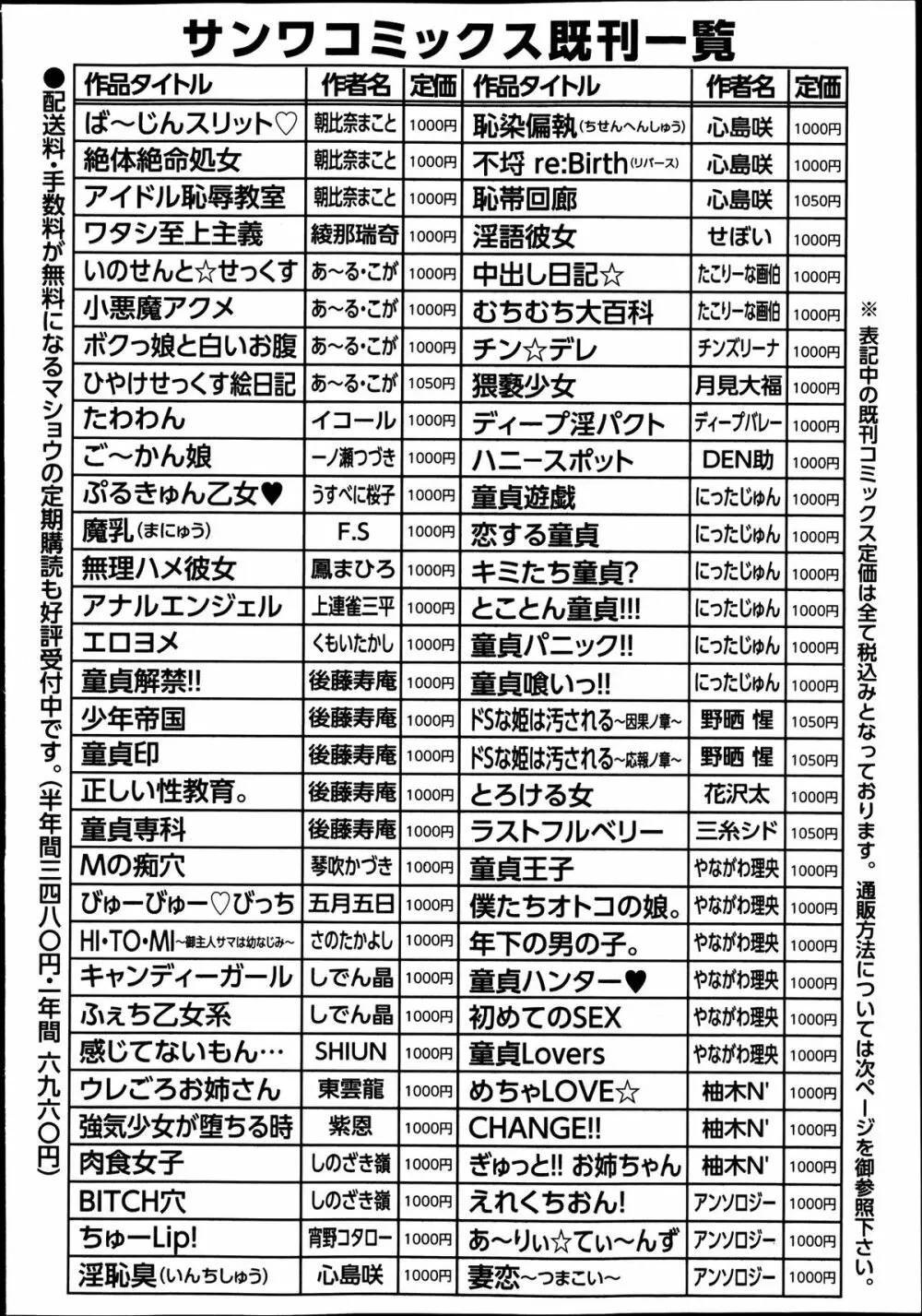 コミック・マショウ 2013年10月号 252ページ