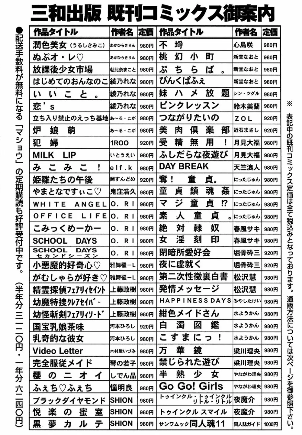 コミック・マショウ 2006年10月号 222ページ