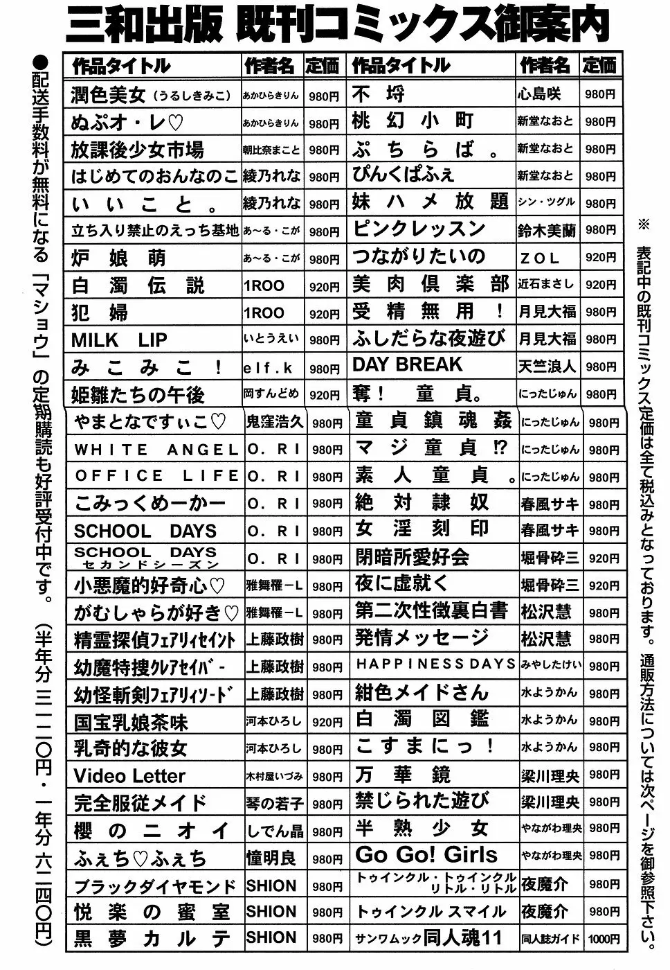 コミック・マショウ 2006年9月号 224ページ