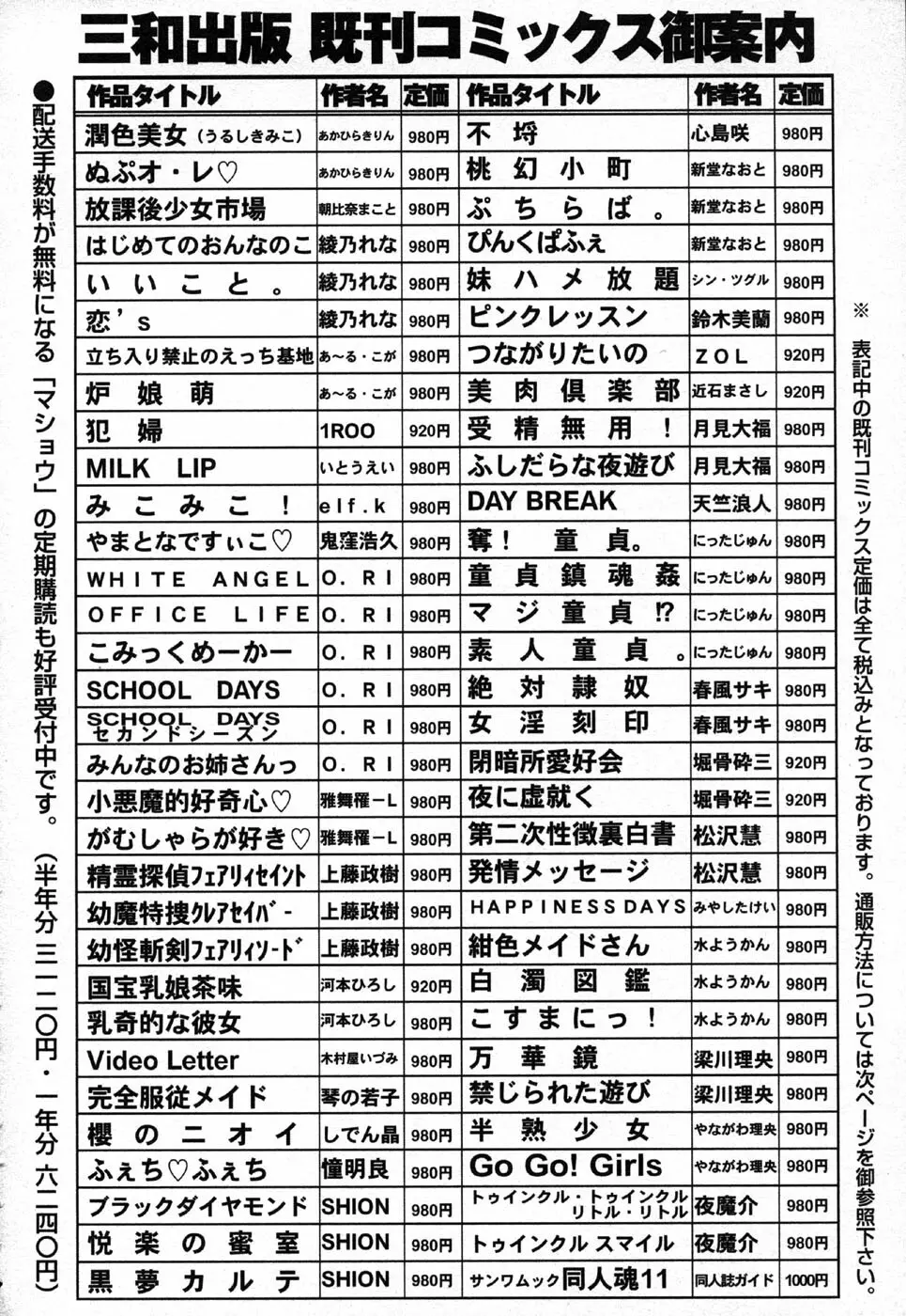 コミック・マショウ 2006年11月号 222ページ