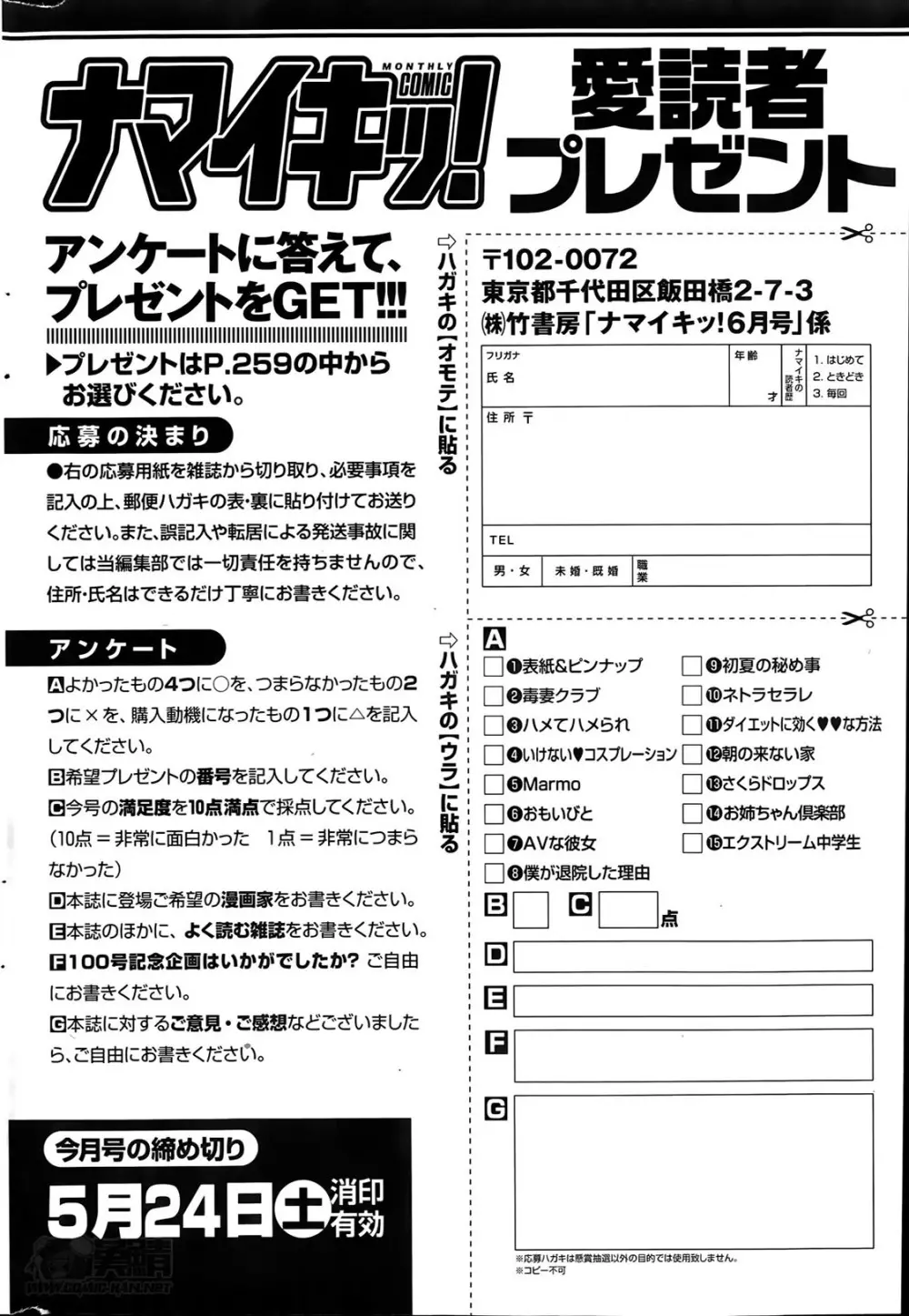 ナマイキッ！ 2014年6月号 258ページ