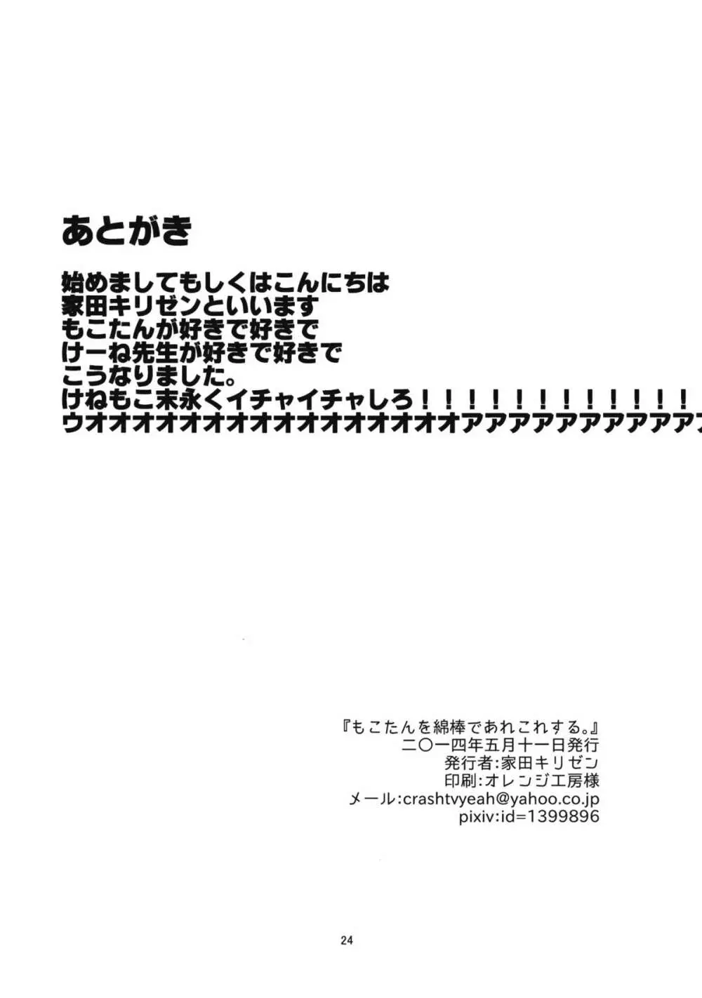 もこたんを綿棒であれこれする。 26ページ