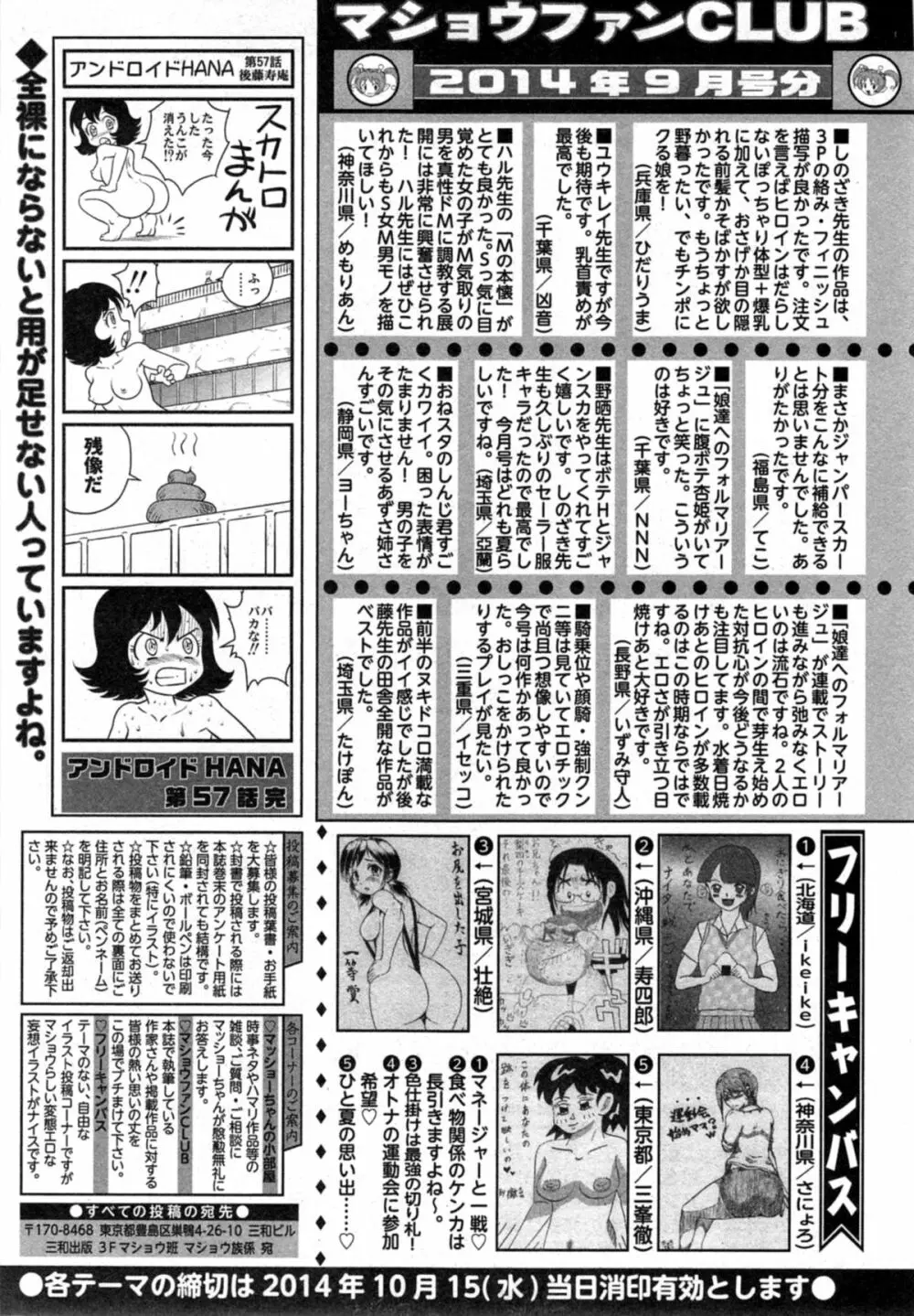 コミックマショウ 2014年11月号 255ページ