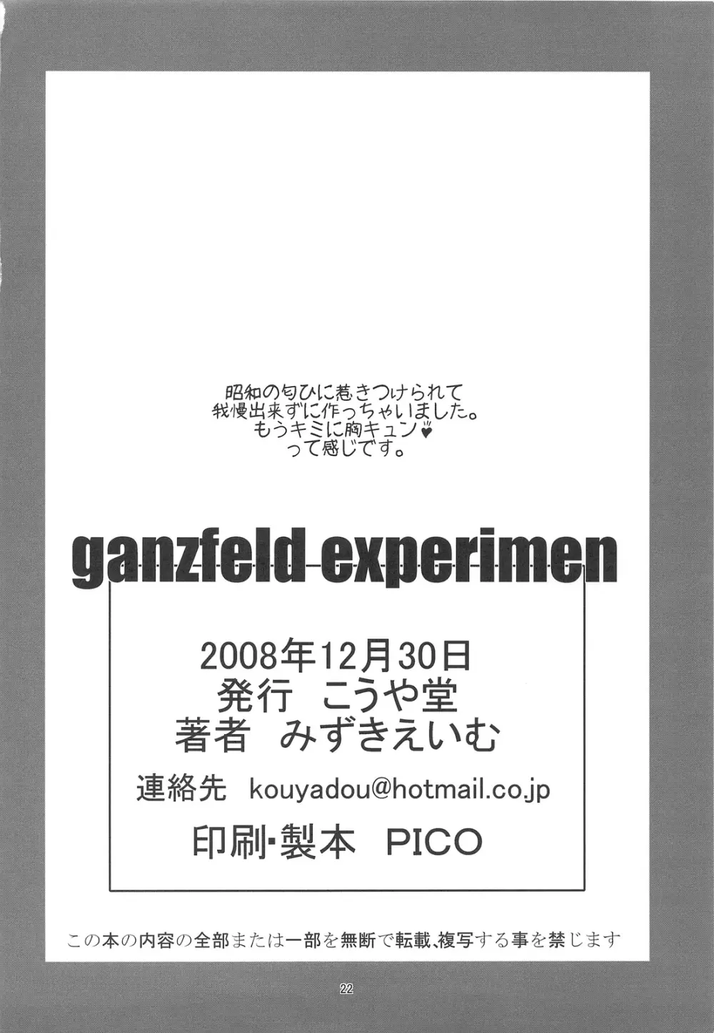 ganzfeld experiment 21ページ