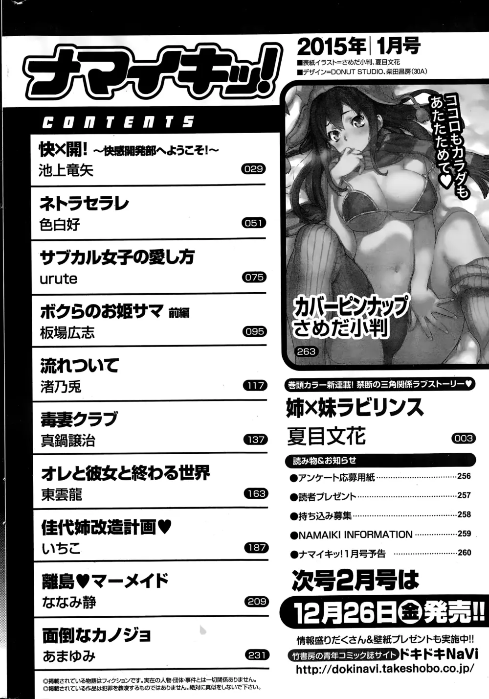 ナマイキッ！ 2015年1月号 262ページ