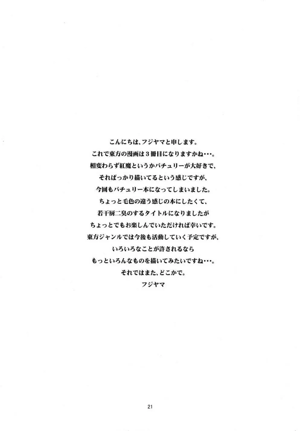 或る新月の夜、パチュリー・ノーレッジは述懐した。 21ページ