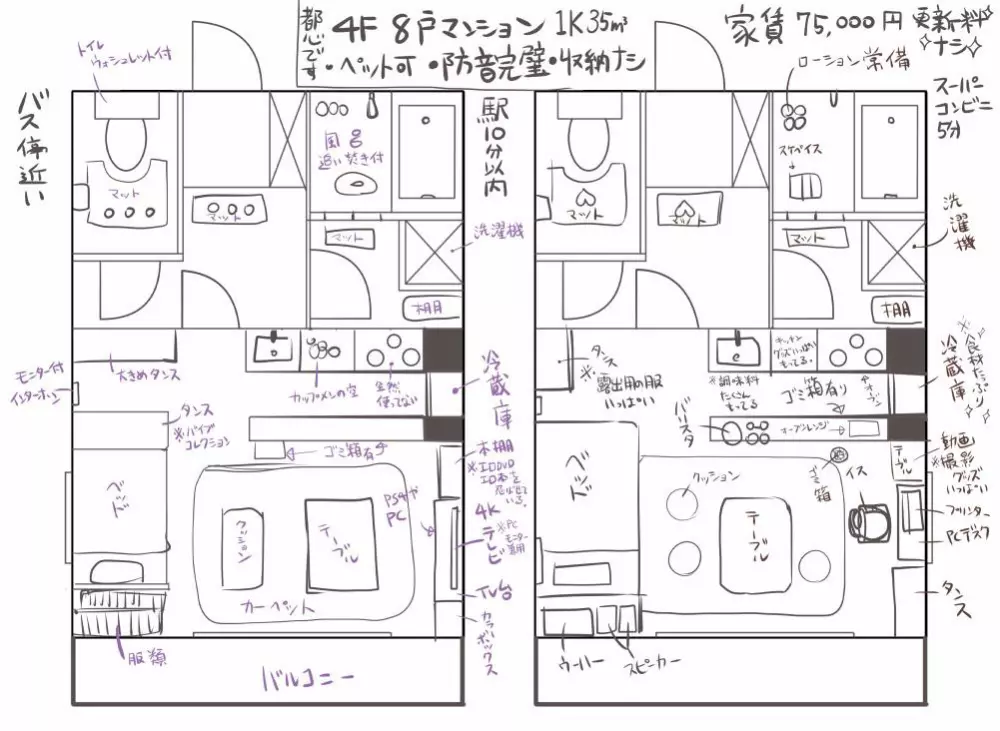 おなこちゃんの絵日記 3ページ