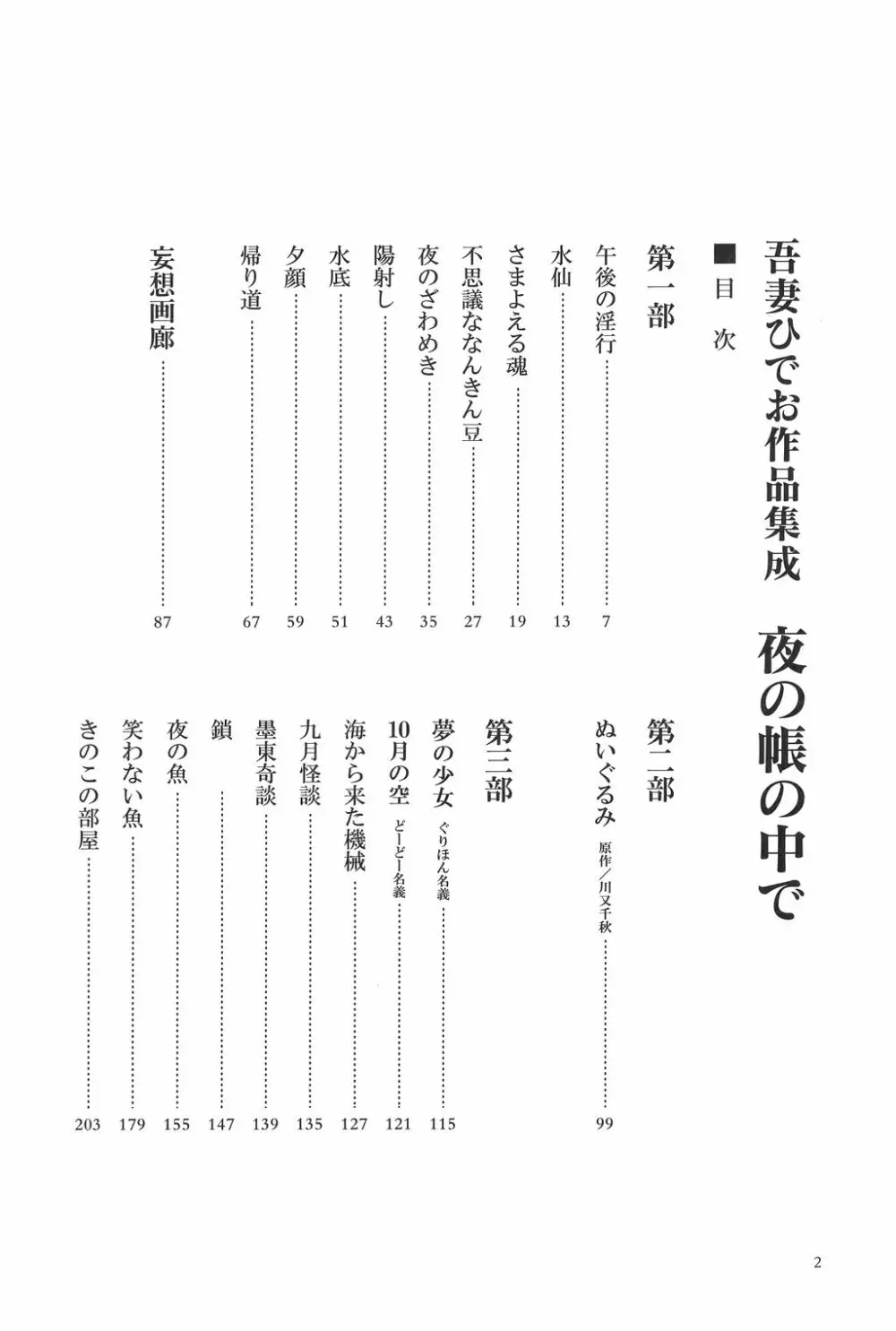 吾妻ひでお作品集成 夜の帳の中で 7ページ