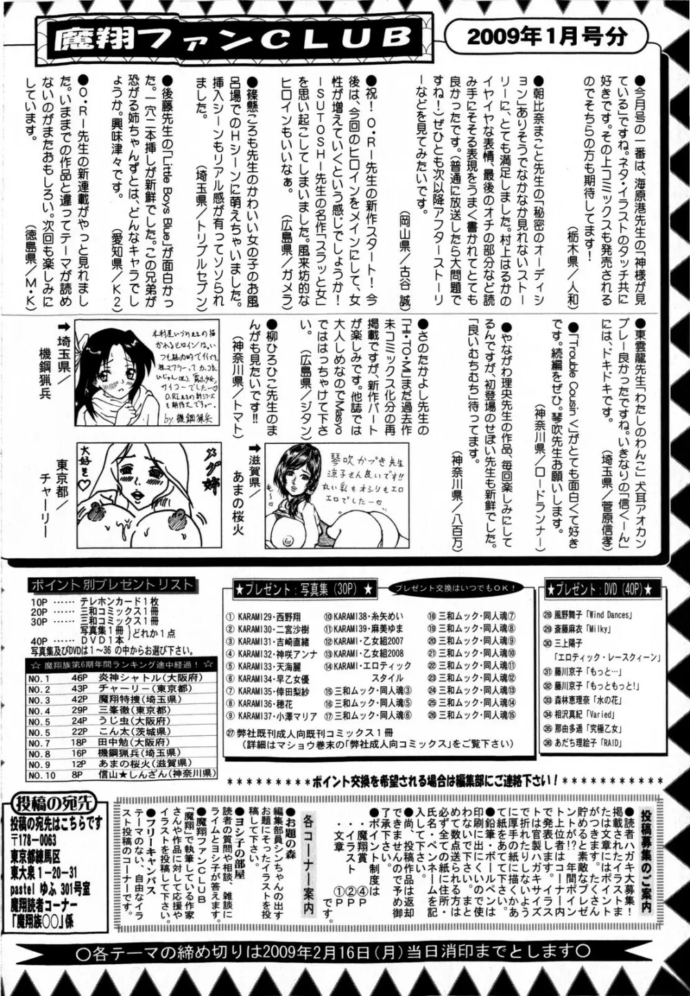 コミック・マショウ 2009年3月号 256ページ