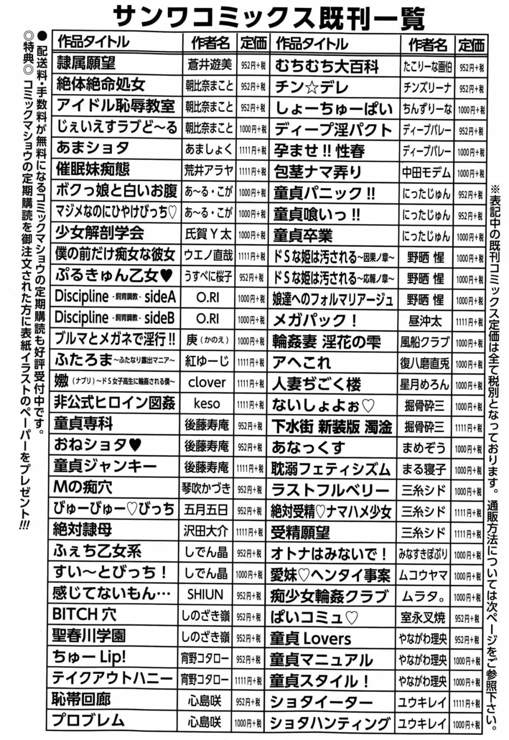 コミック・マショウ 2015年10月号 284ページ