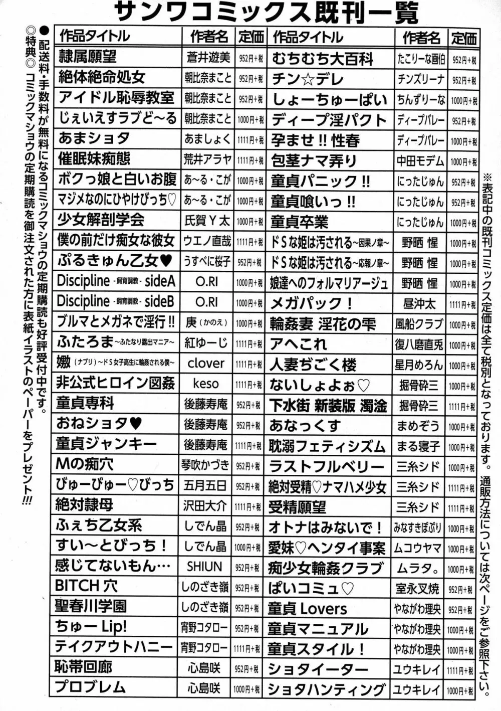 コミック・マショウ 2015年10月号 284ページ