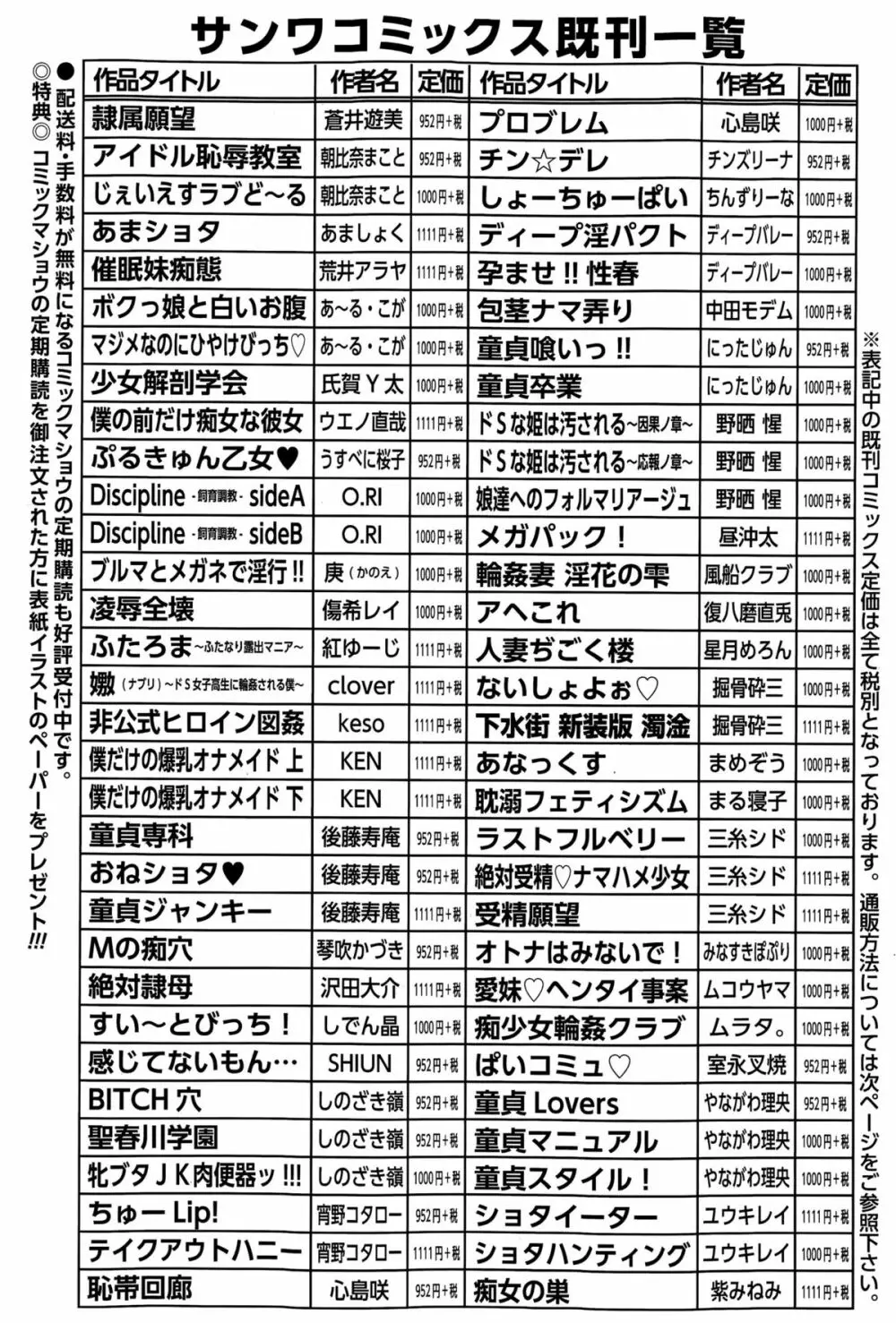 コミック・マショウ 2015年12月号 284ページ