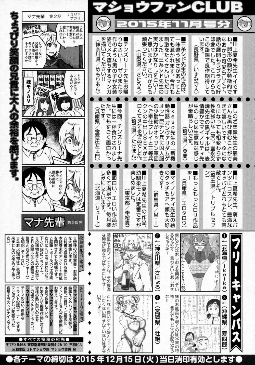 コミック・マショウ 2016年1月号 287ページ